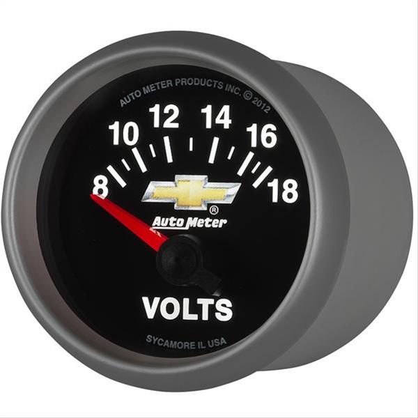 AutoMeter Gauge Voltmeter 2-1/16in. 18V Electric Chevy Gold Bowtie thumbnail 5