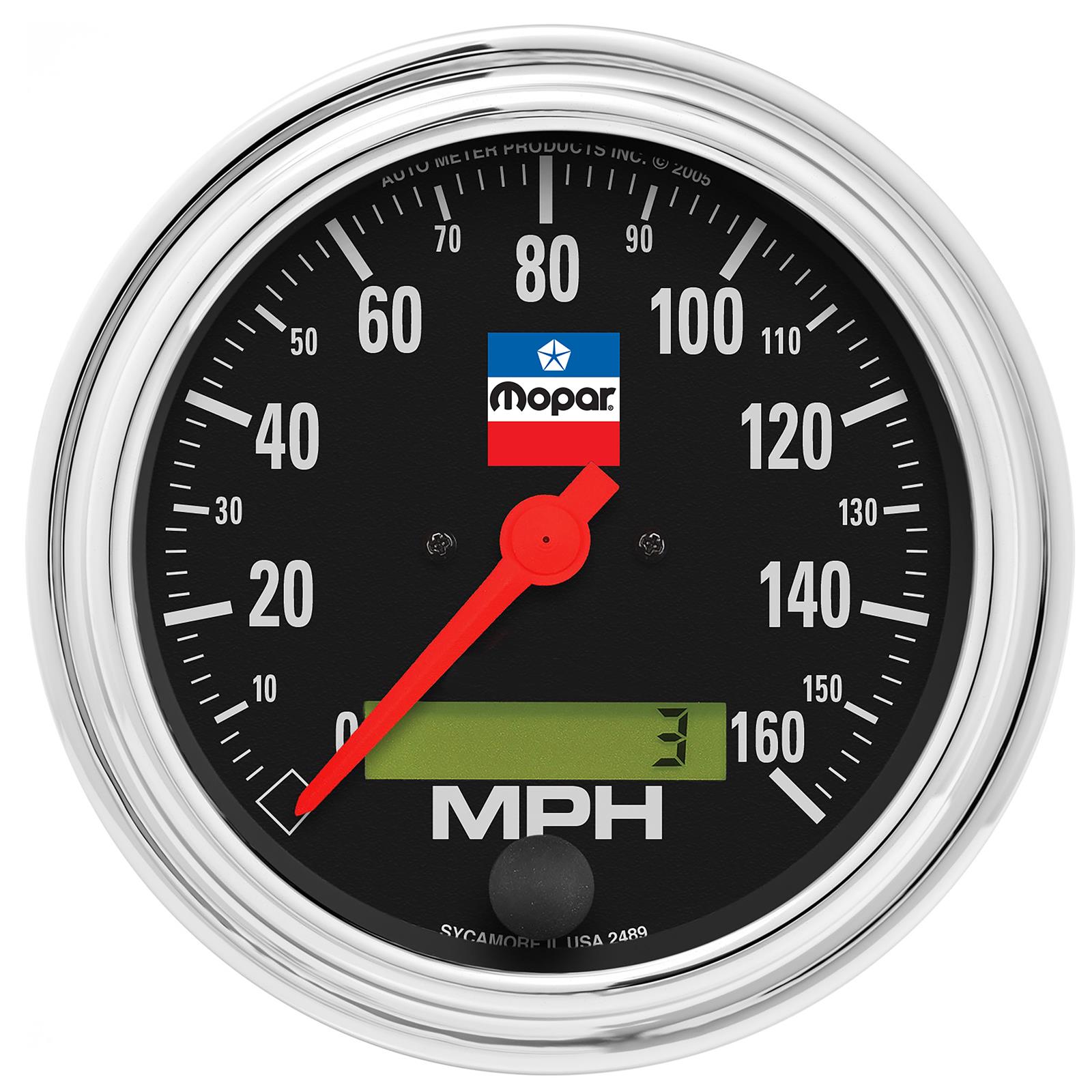 AutoMeter Mopar Classic Speedometers 880790 Speedometer, Classic, 0-160 mph, 3 3/8 in., Electric, Programmable, Each