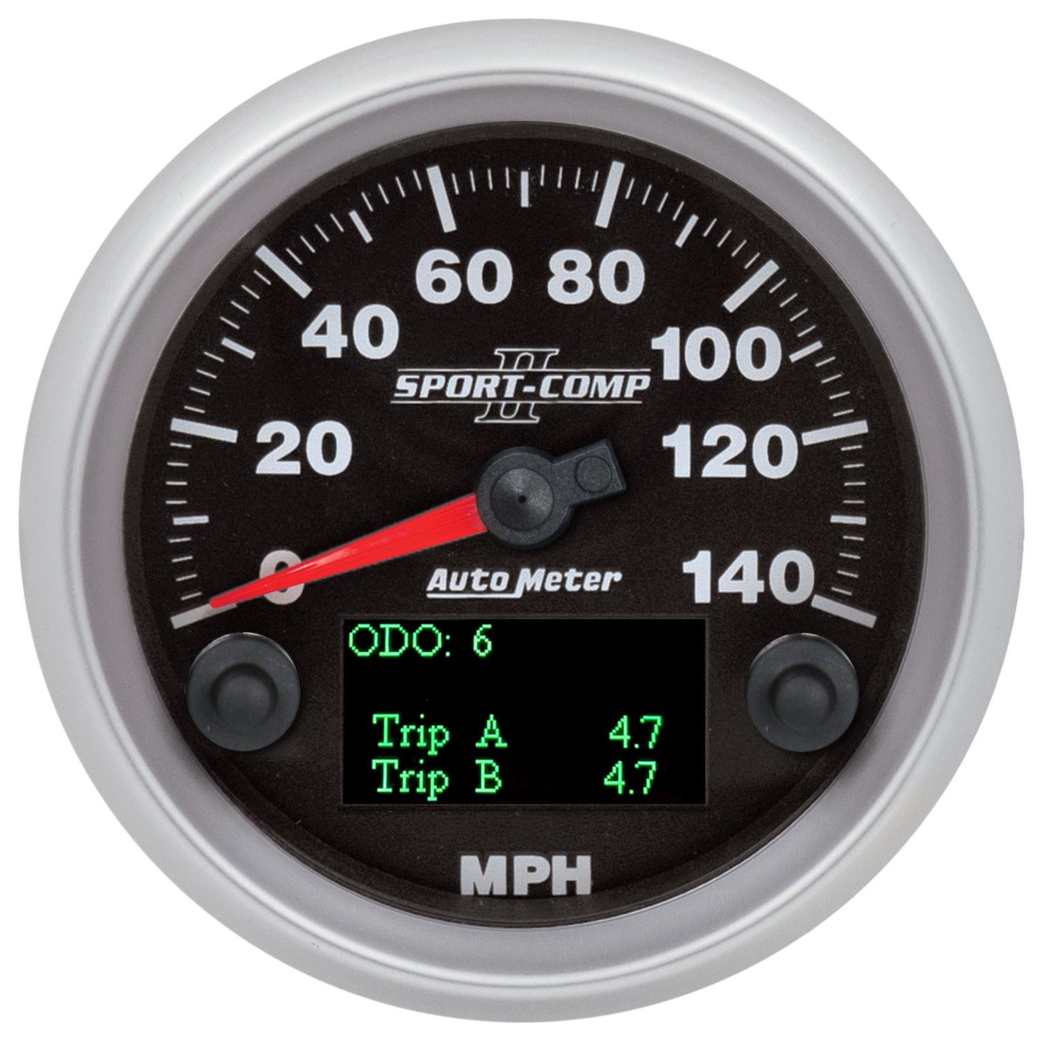 Autometer Sport-Comp II 3-3/8in 140MPH SPN 84 Speedometer thumbnail 2
