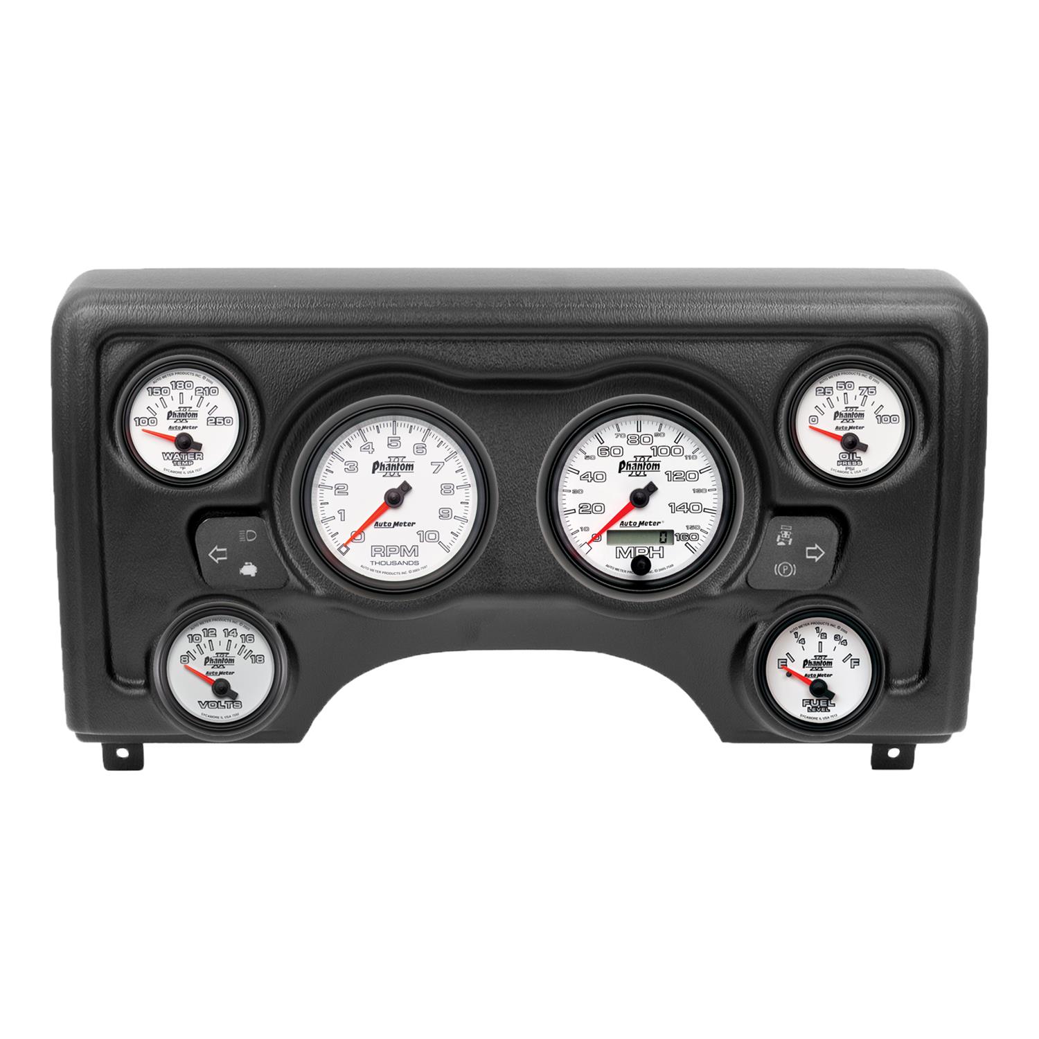 Autometer Phantom II Direct Fit Dash Kit 97-06 Jeep TJ (2 x 3-3/8in. / 4 x 2-1/16in.)