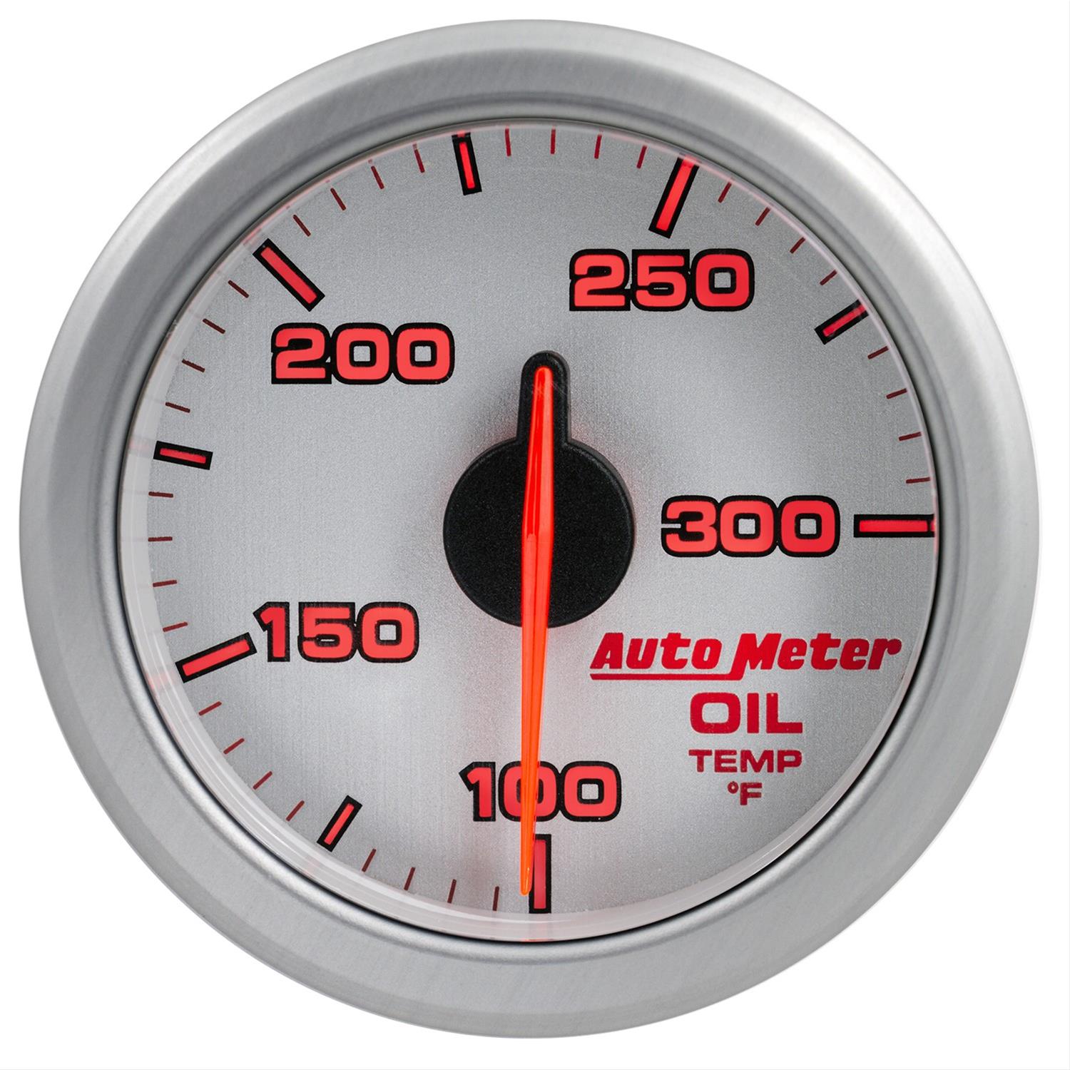 Autometer Airdrive 2-1/6in Oil Temp Gauge 100-300 Degrees F - Silver thumbnail 3