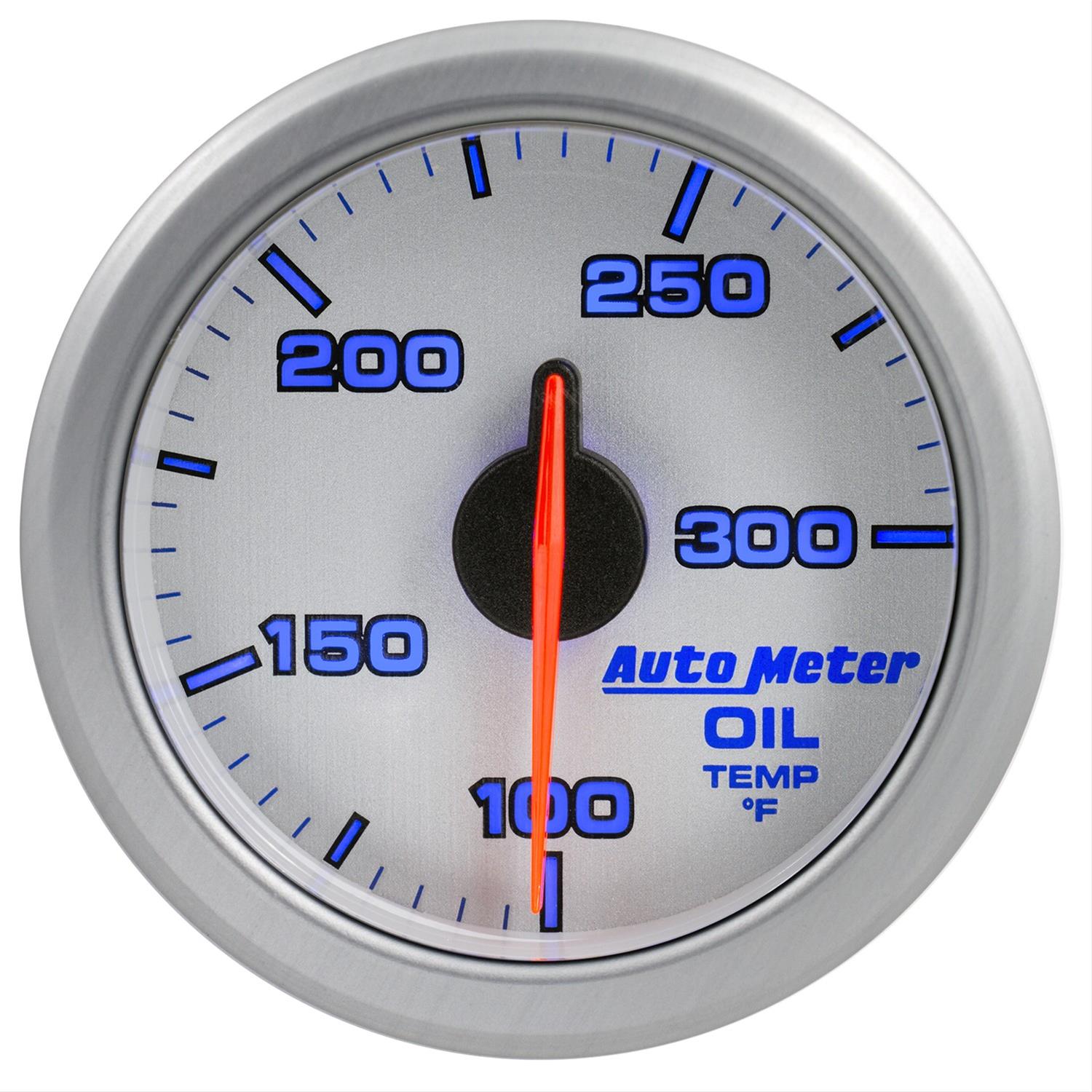 Autometer Airdrive 2-1/6in Oil Temp Gauge 100-300 Degrees F - Silver thumbnail 4
