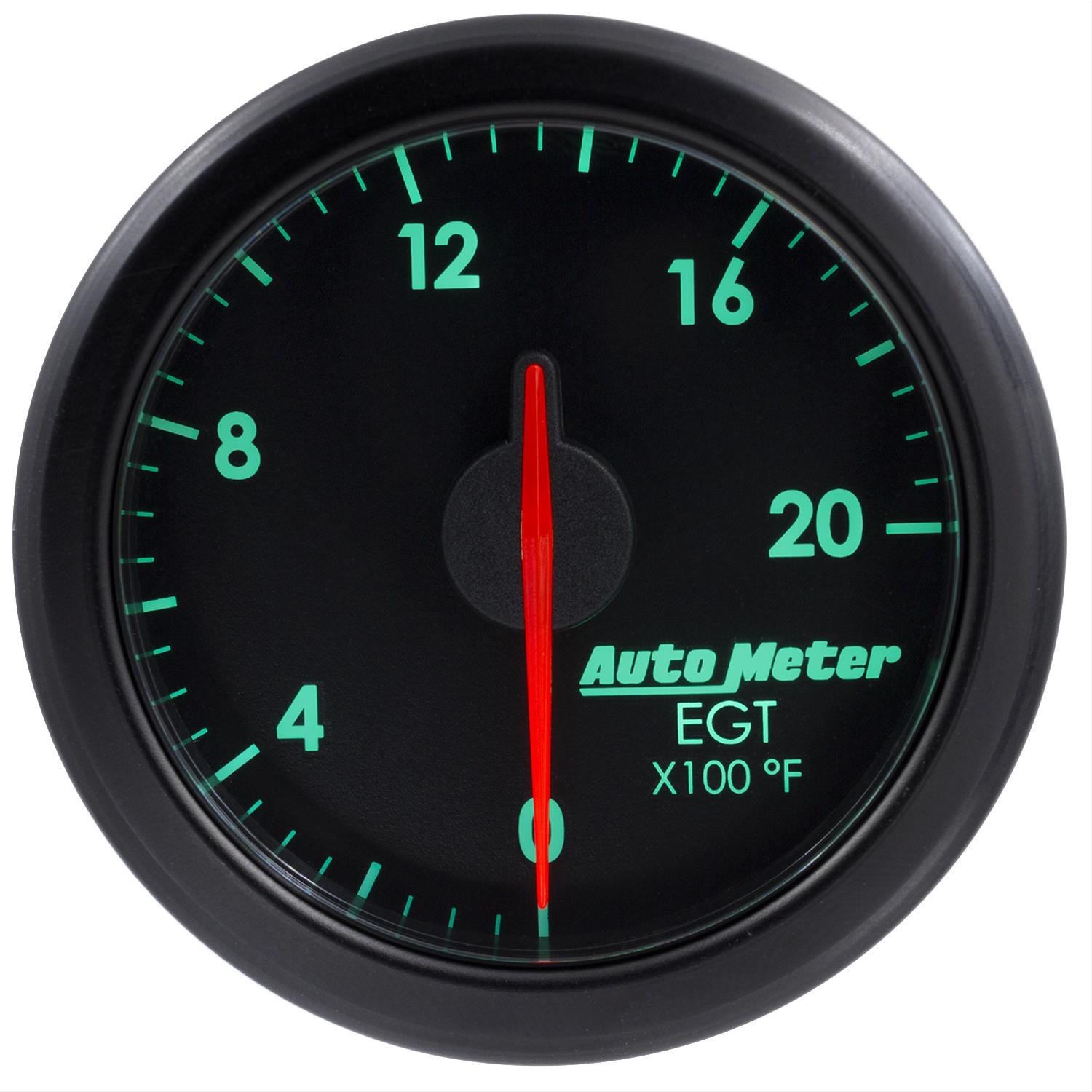 Autometer Airdrive 2-1/16in EGT Gauge 0-2000 Degrees F - Black thumbnail 2