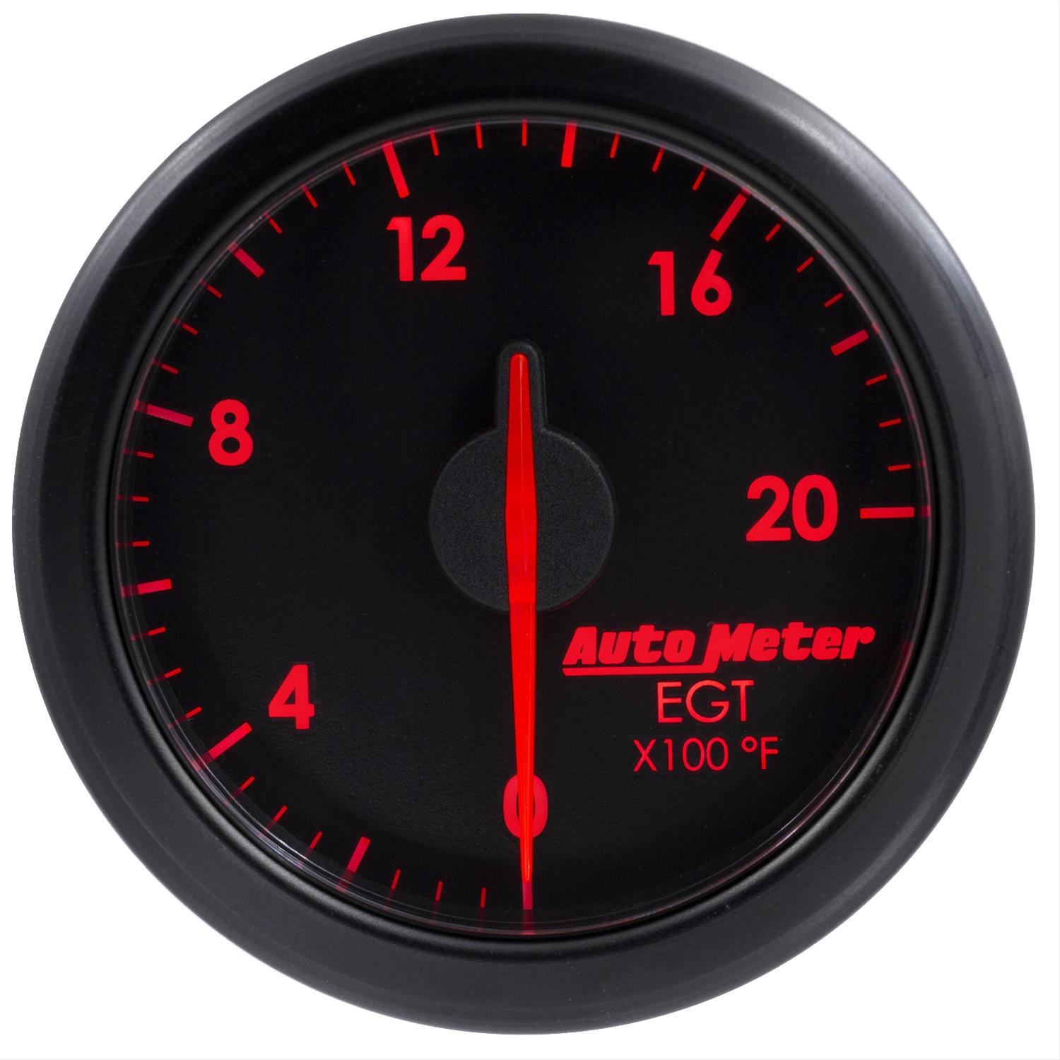 Autometer Airdrive 2-1/16in EGT Gauge 0-2000 Degrees F - Black thumbnail 4