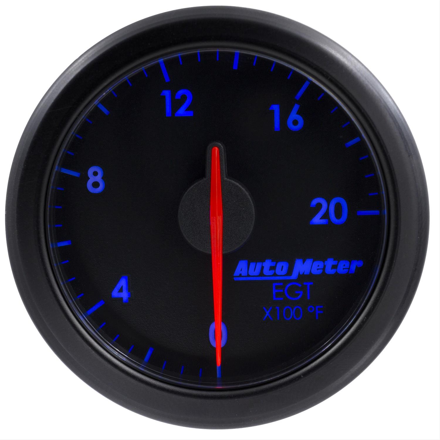 Autometer Airdrive 2-1/16in EGT Gauge 0-2000 Degrees F - Black thumbnail 7