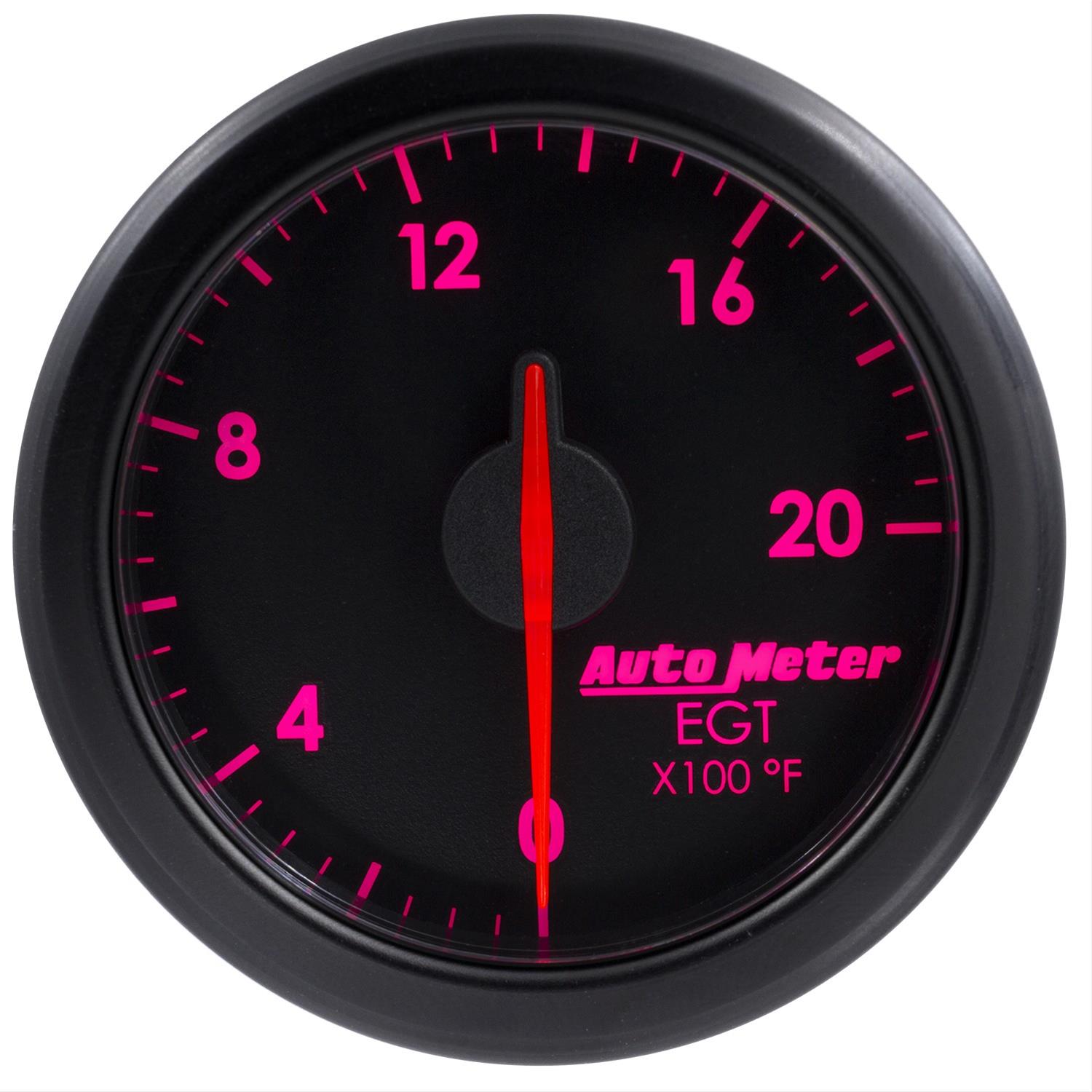 Autometer Airdrive 2-1/16in EGT Gauge 0-2000 Degrees F - Black thumbnail 6