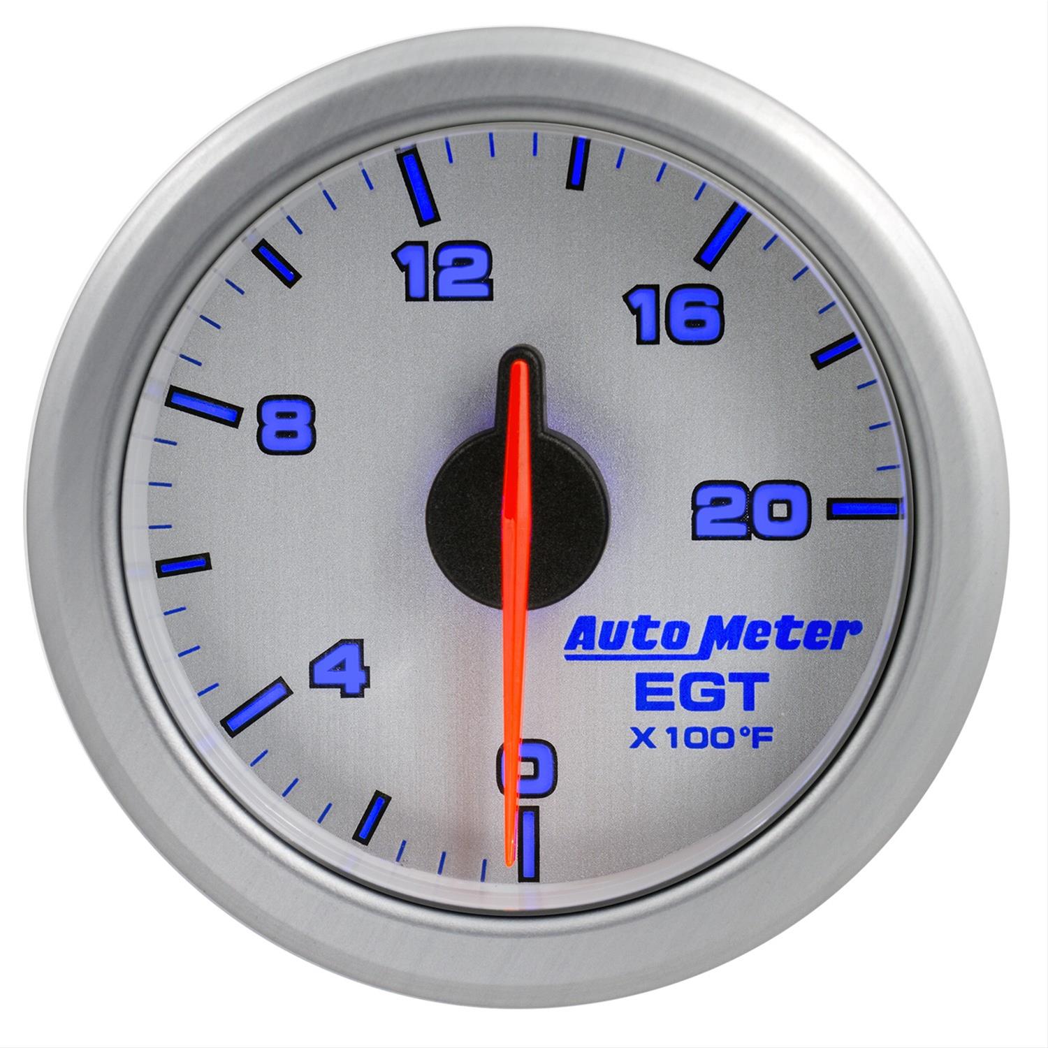 Autometer Airdrive 2-1/16in EGT Gauge 0-2000 Degrees F - Silver thumbnail 3