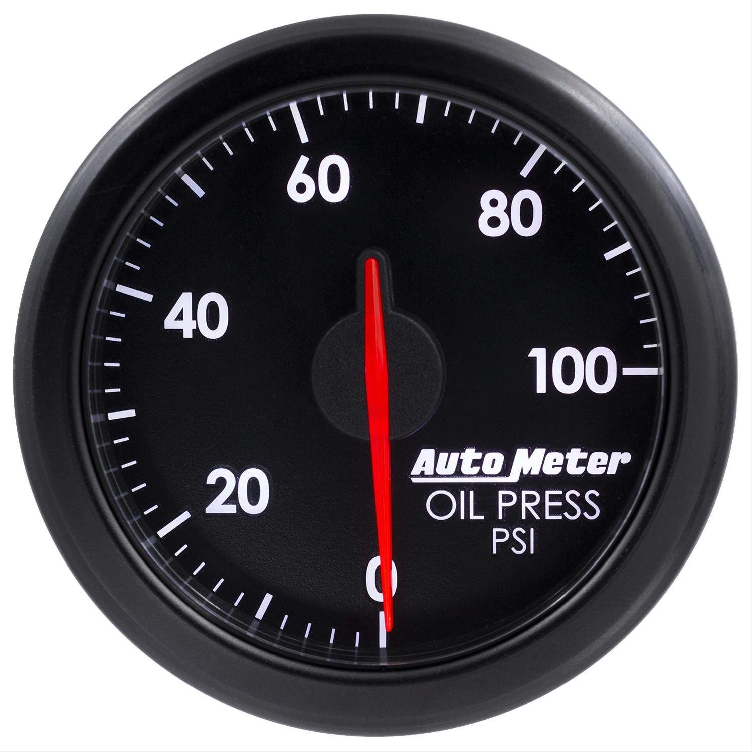 Autometer Airdrive 2-1/6in Oil Pressure Gauge 0-100 PSI - Black thumbnail 5