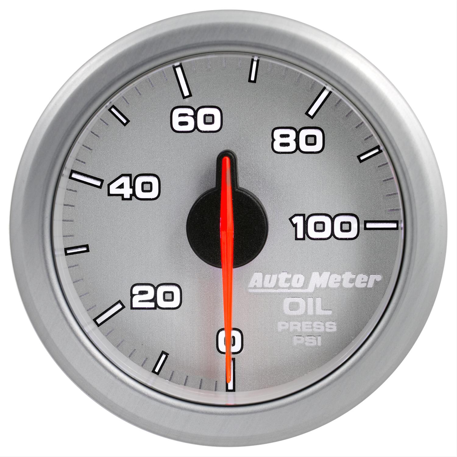 Autometer Airdrive 2-1/6in Oil Pressure Gauge 0-100 PSI - Silver thumbnail 6