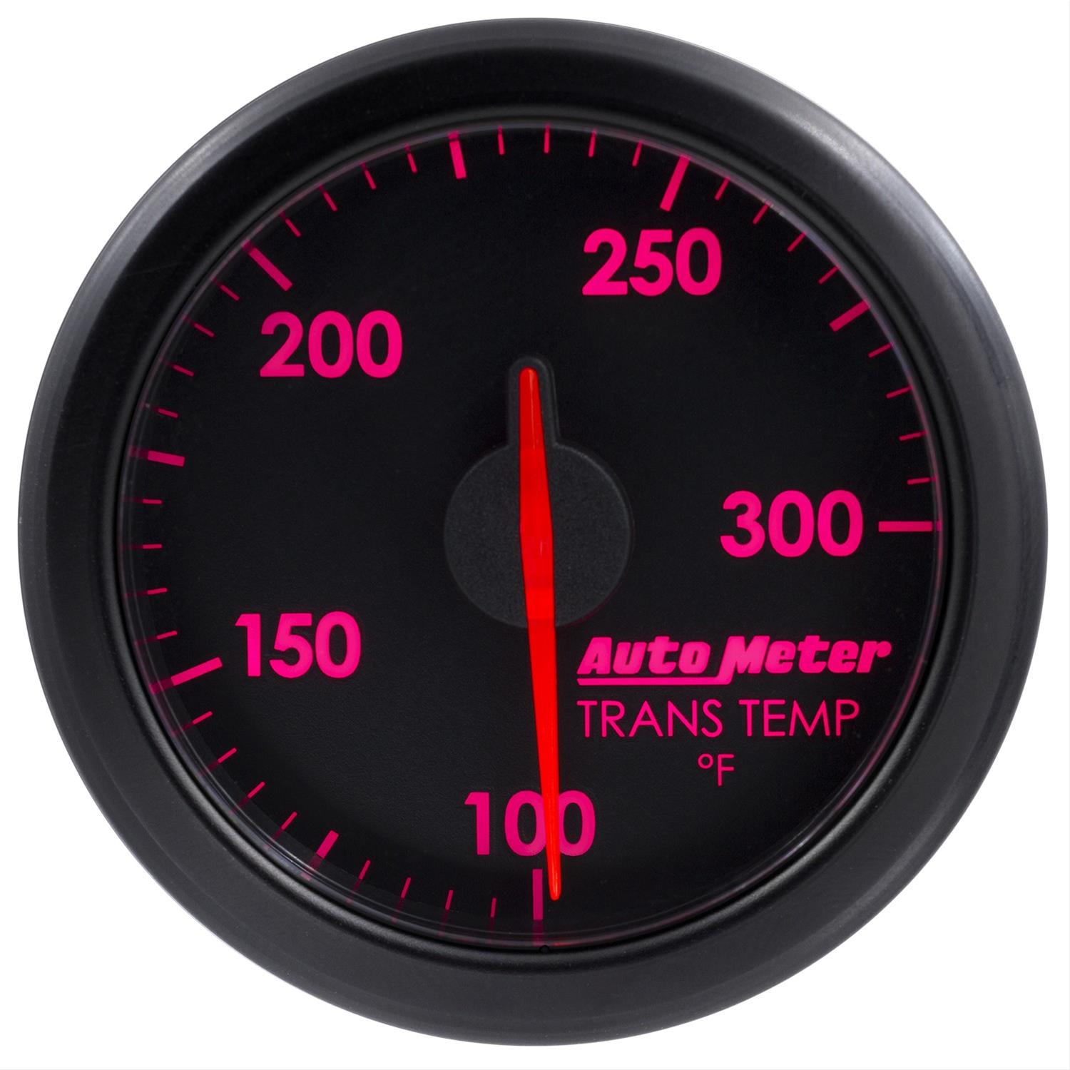 Autometer Airdrive 2-1/6in Trans Temperature Gauge 100-300 Degrees F - Black thumbnail 5