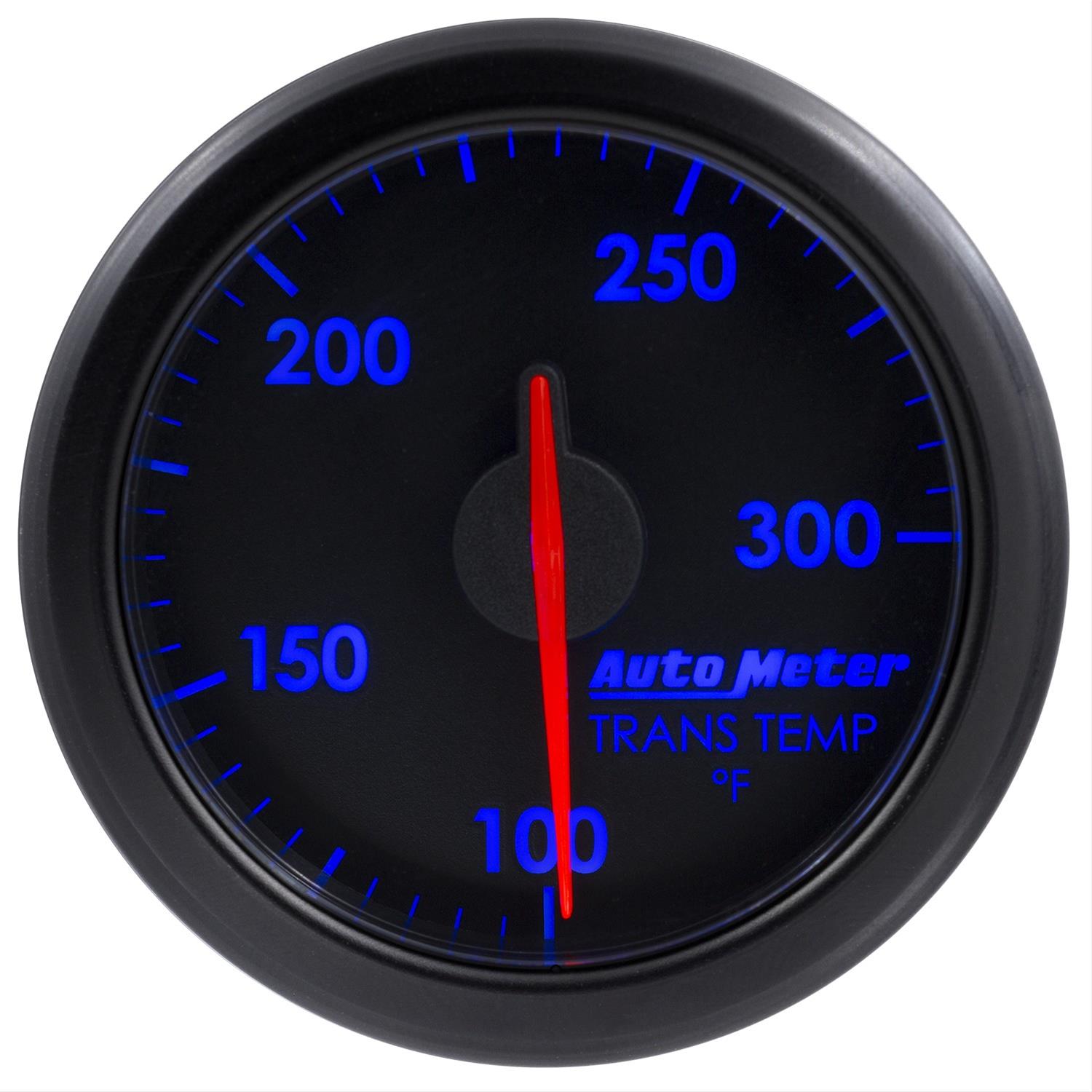 Autometer Airdrive 2-1/6in Trans Temperature Gauge 100-300 Degrees F - Black thumbnail 6