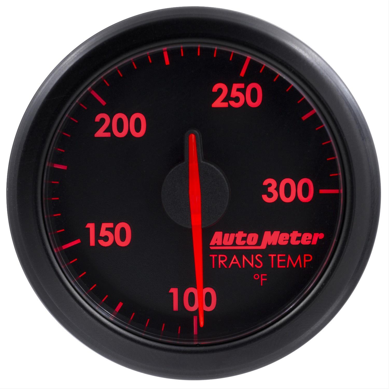 Autometer Airdrive 2-1/6in Trans Temperature Gauge 100-300 Degrees F - Black thumbnail 4