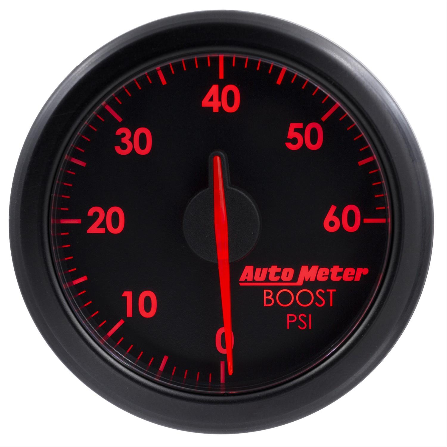 Autometer Airdrive 2-1/6in Boost Gauge 0-60 PSI - Black thumbnail 4