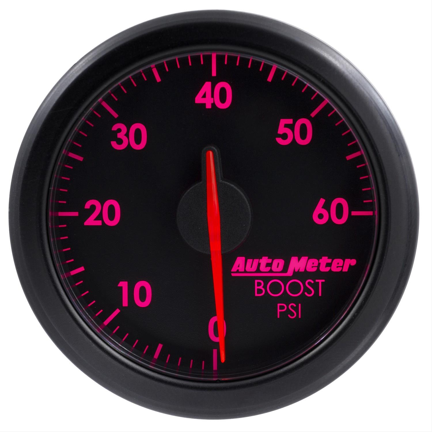 Autometer Airdrive 2-1/6in Boost Gauge 0-60 PSI - Black thumbnail 5