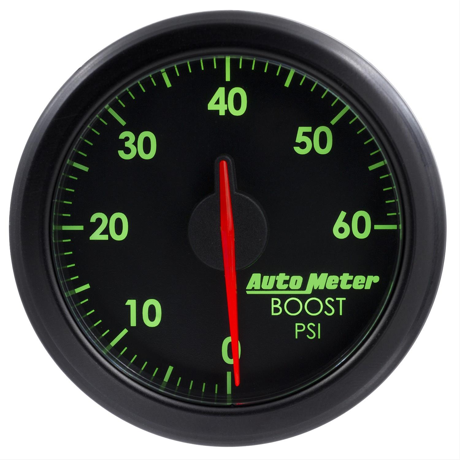 Autometer Airdrive 2-1/6in Boost Gauge 0-60 PSI - Black