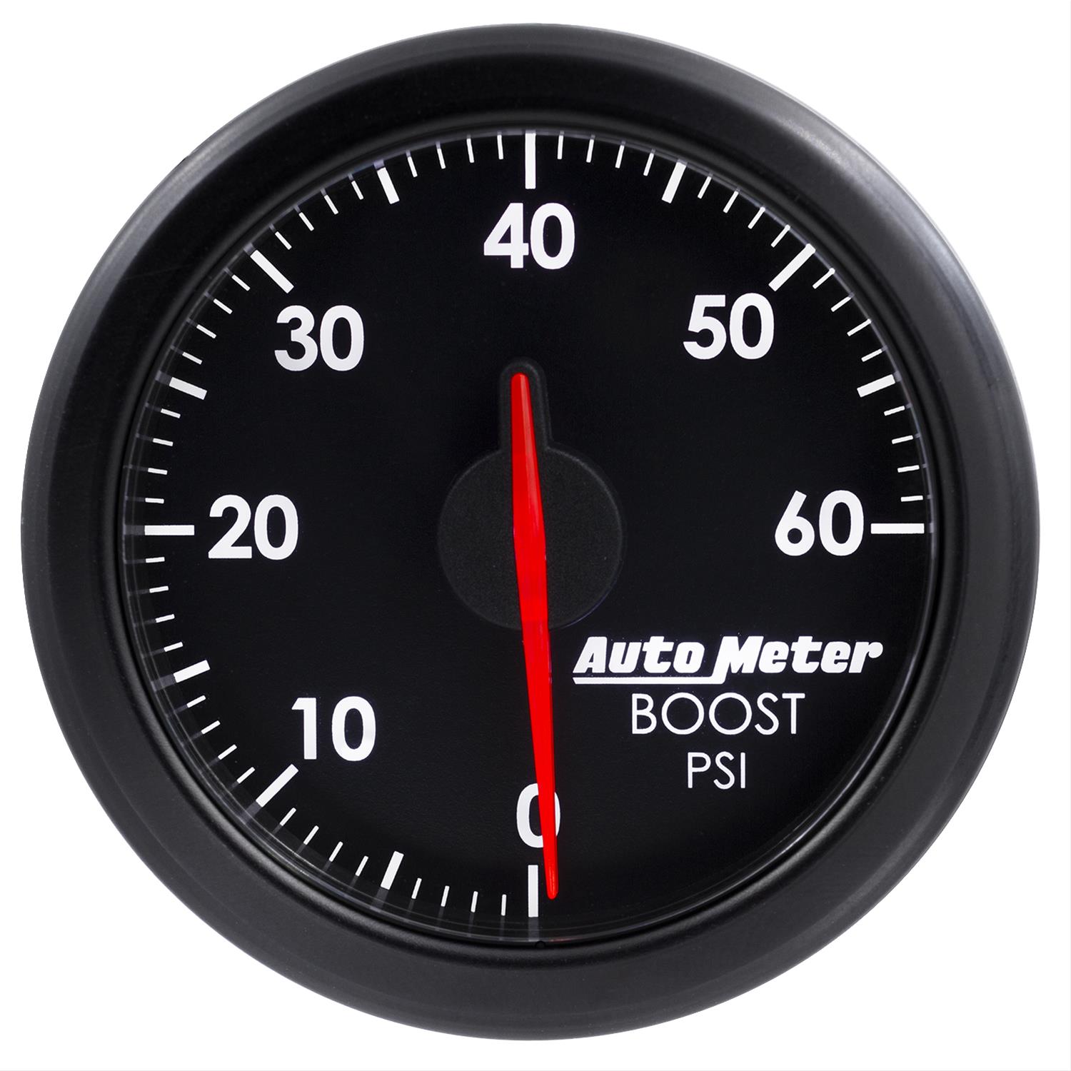 Autometer Airdrive 2-1/6in Boost Gauge 0-60 PSI - Black thumbnail 2