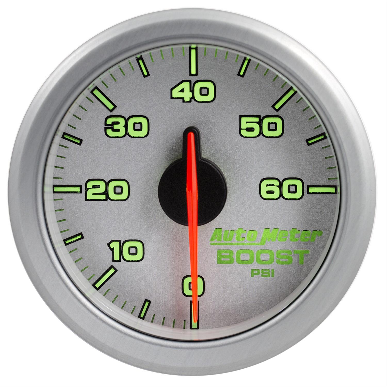 Autometer Airdrive 2-1/6in Boost Gauge 0-60 PSI - Silver thumbnail 2