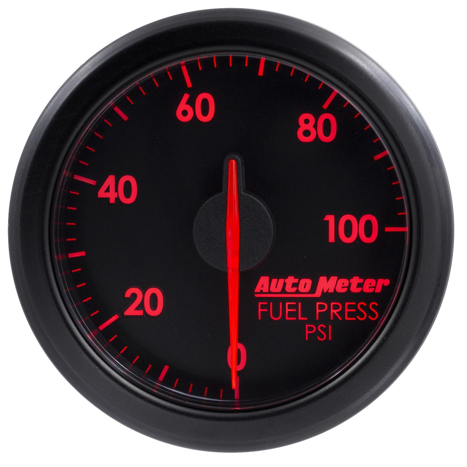 Autometer Airdrive 2-1/6in Fuel Pressure Gauge 0-100 PSI - Black thumbnail 2