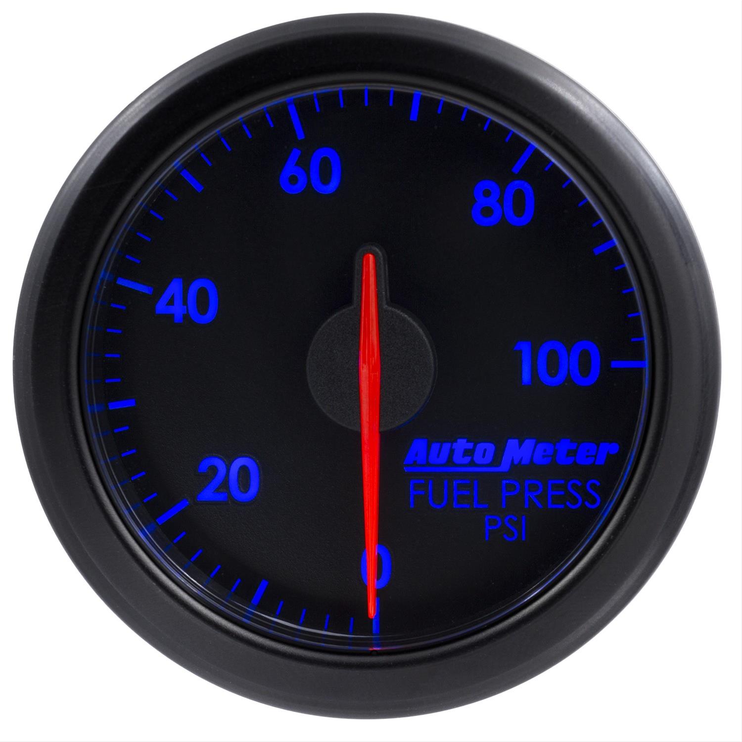 Autometer Airdrive 2-1/6in Fuel Pressure Gauge 0-100 PSI - Black thumbnail 7