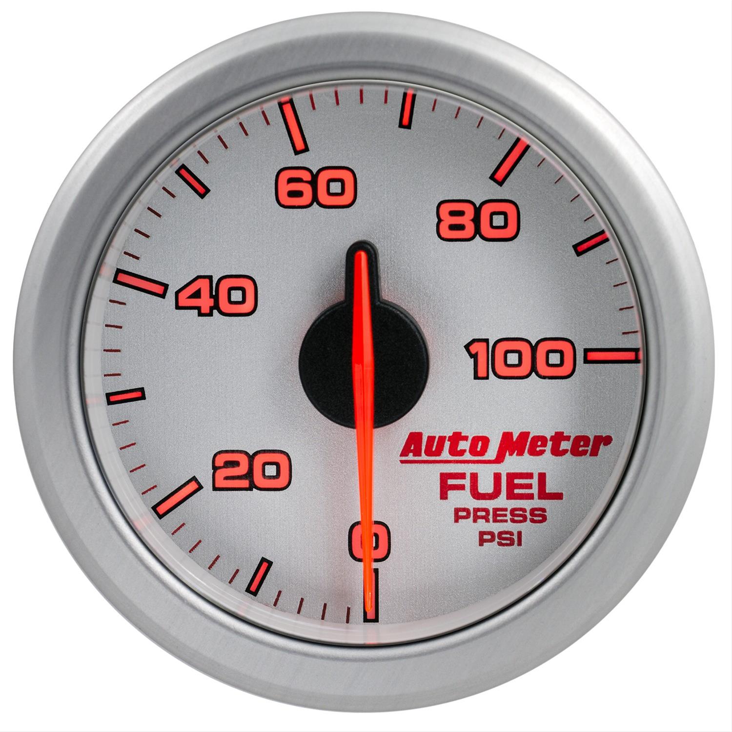 Autometer Airdrive 2-1/6in Fuel Pressure Gauge 0-100 PSI - Silver thumbnail 6