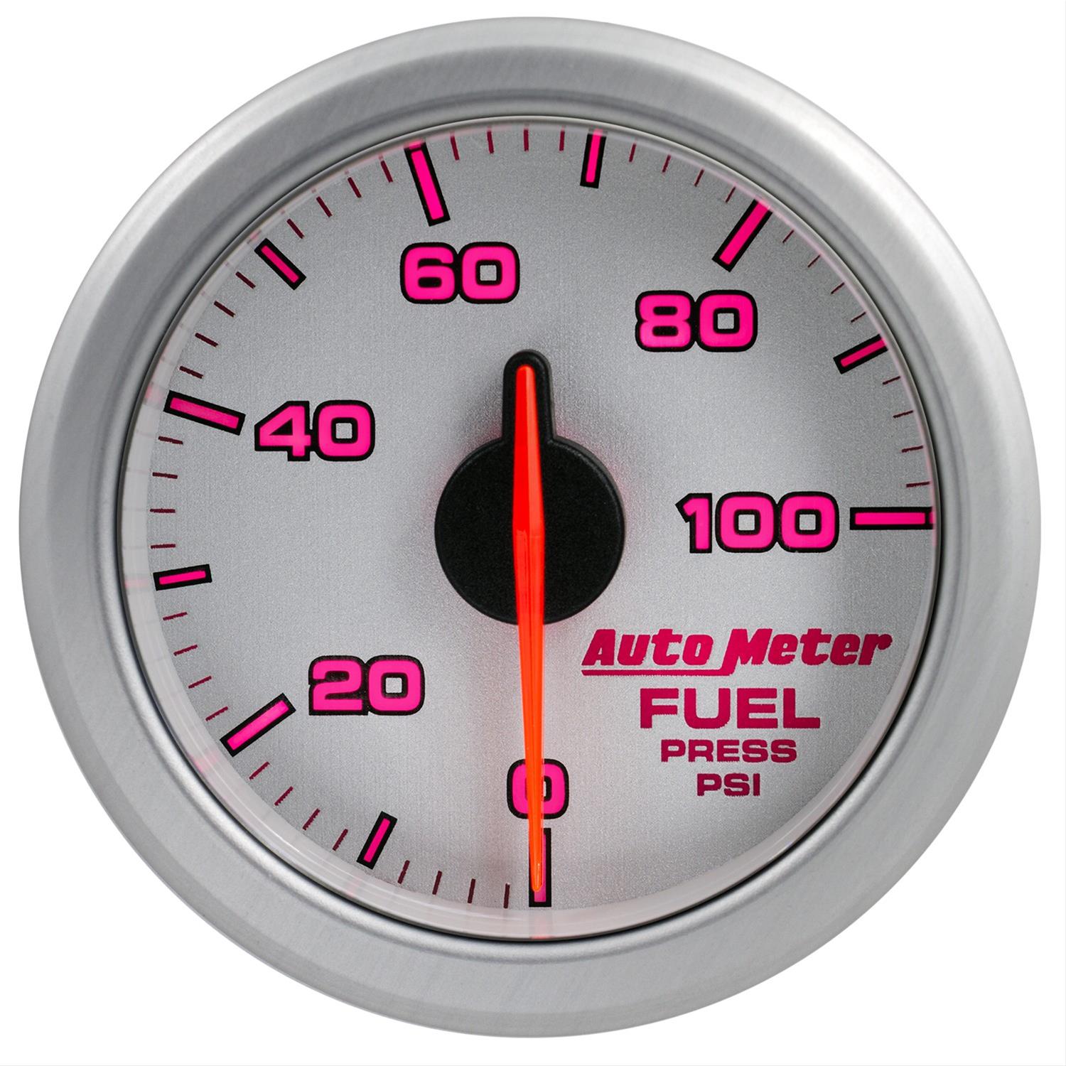 Autometer Airdrive 2-1/6in Fuel Pressure Gauge 0-100 PSI - Silver thumbnail 4