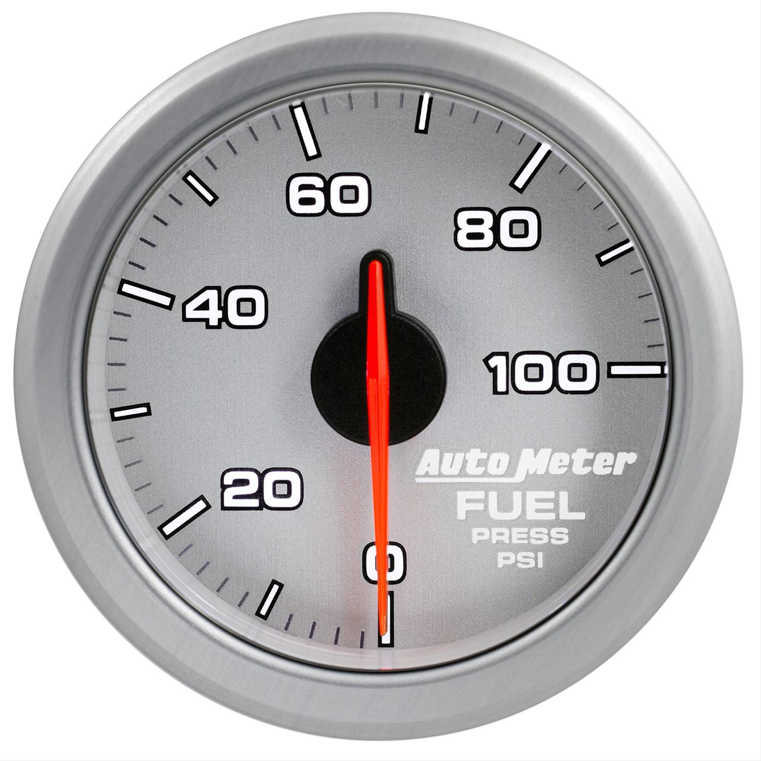 Autometer Airdrive 2-1/6in Fuel Pressure Gauge 0-100 PSI - Silver