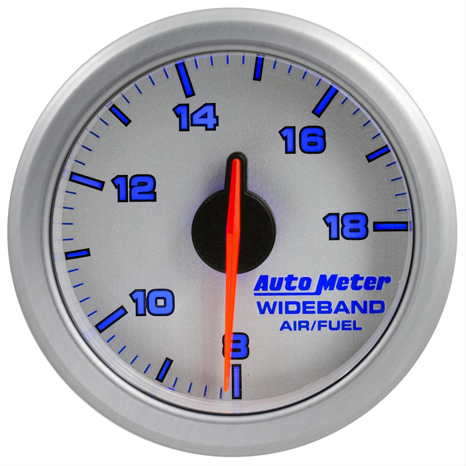 Autometer Airdrive 2-1/6in Wideband Air / Fuel Gauge 10:1-17:1 ARF Range - Silver thumbnail 2