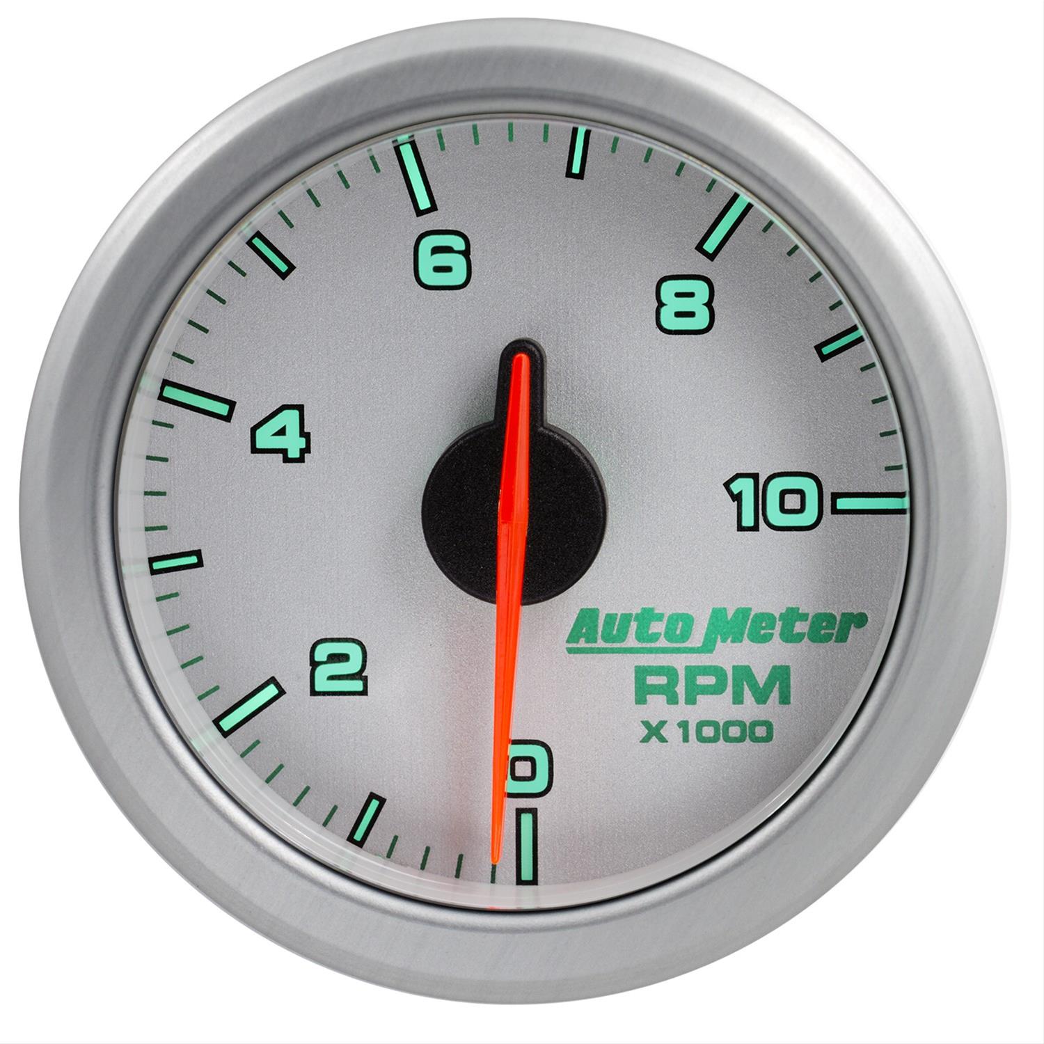 Autometer Airdrive 2-1/6in Tachometer Gauge 0-10K RMP - Silver thumbnail 3