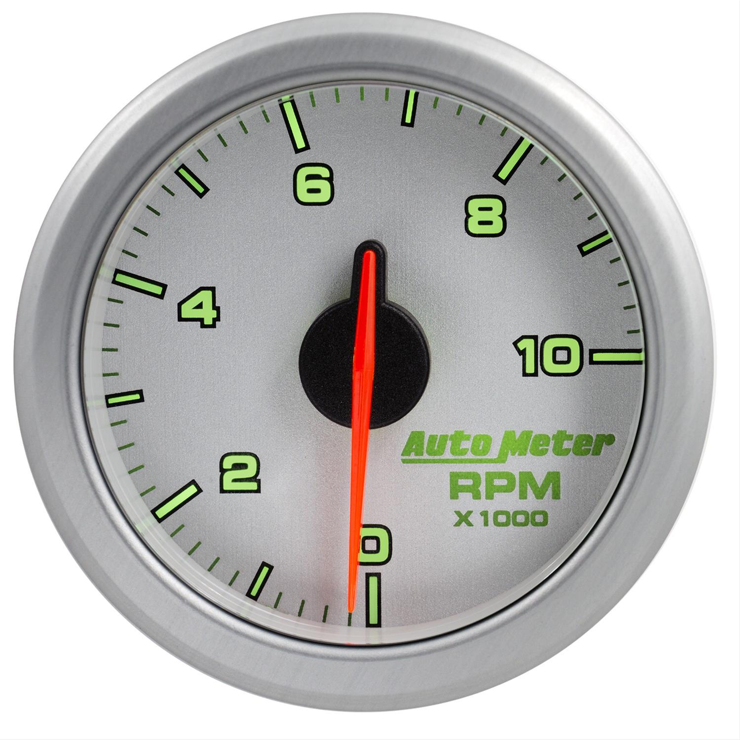 Autometer Airdrive 2-1/6in Tachometer Gauge 0-10K RMP - Silver thumbnail 2