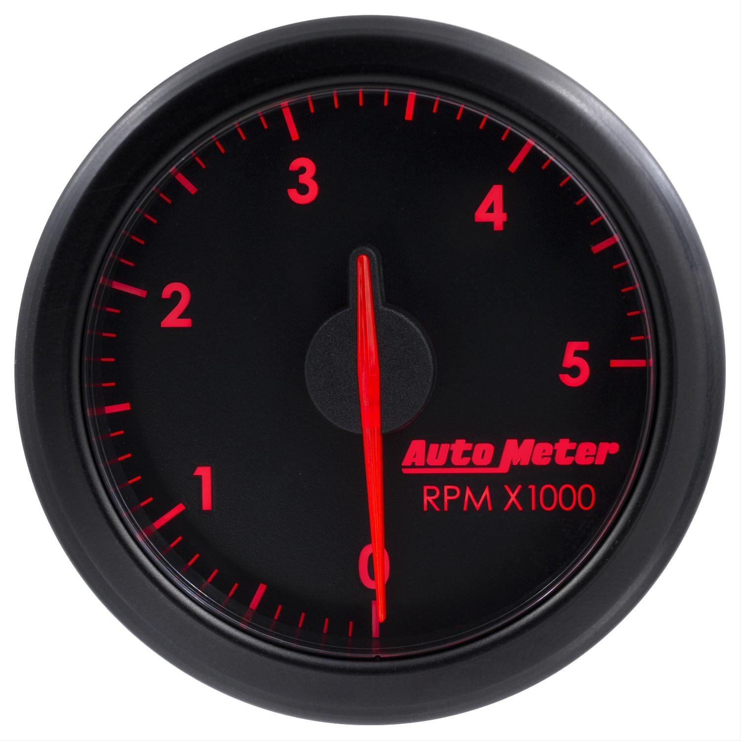 Autometer Airdrive 2-1/6in Tachometer Gauge 0-5K RPM - Black thumbnail 2