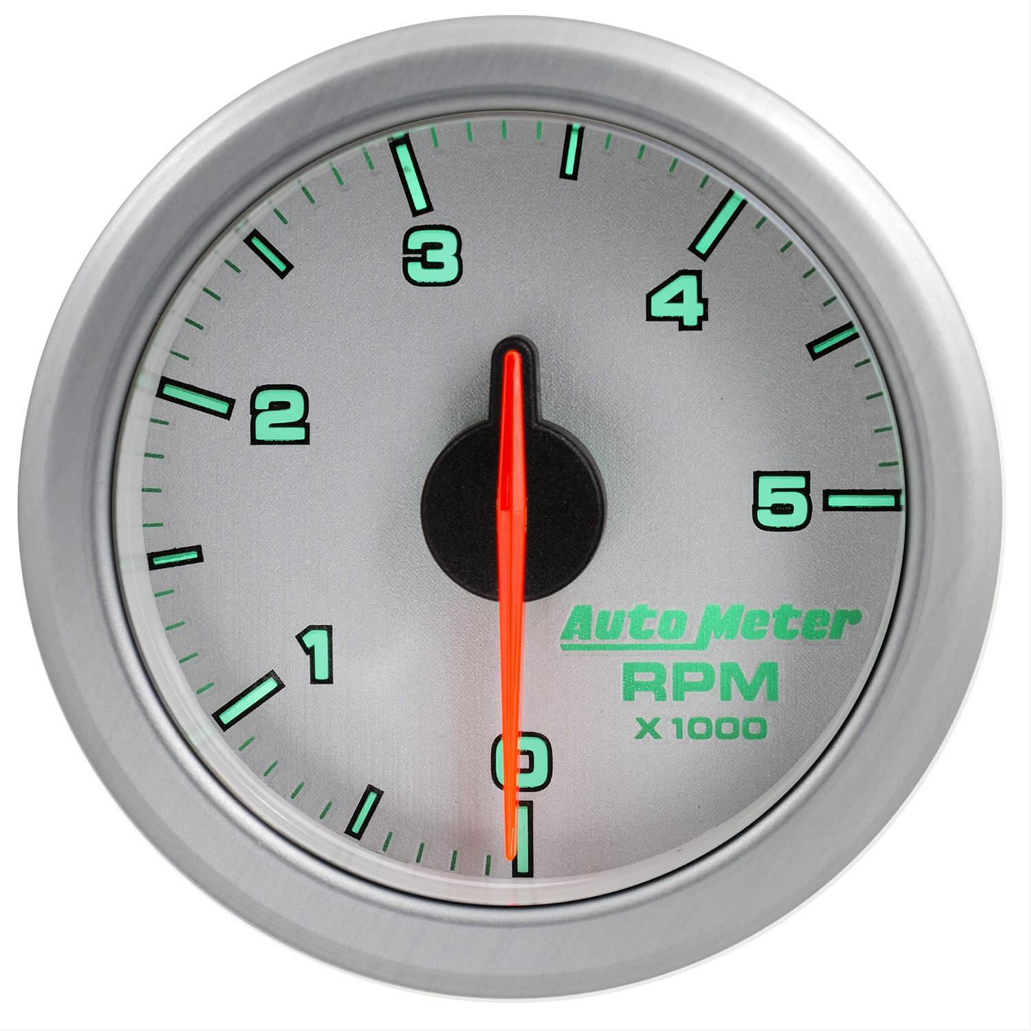 Autometer Airdrive 2-1/6in Tachometer Gauge 0-5K RPM - Silver thumbnail 6
