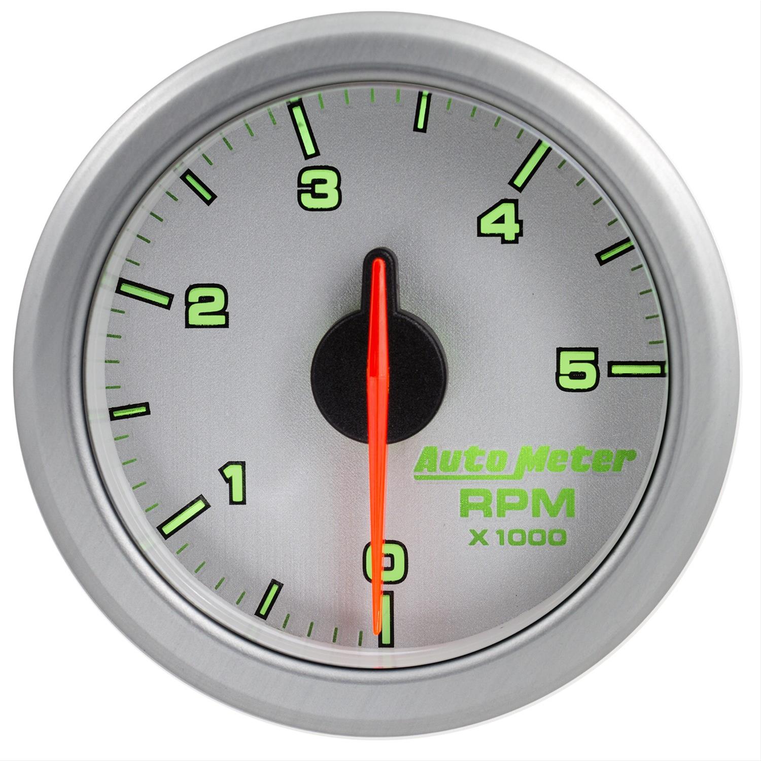 Autometer Airdrive 2-1/6in Tachometer Gauge 0-5K RPM - Silver thumbnail 4