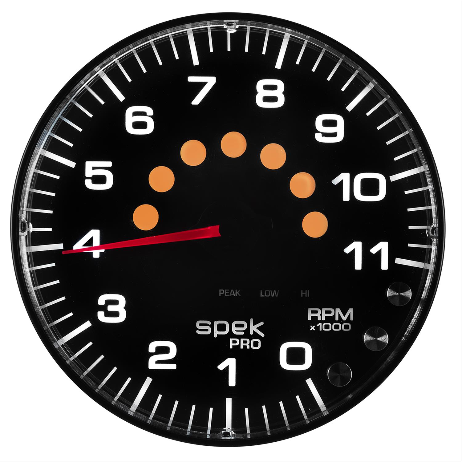 Autometer Spek-Pro Gauge Tachometer 5in 11K Rpm W/Shift Light & Peak Mem Black/Black thumbnail 2