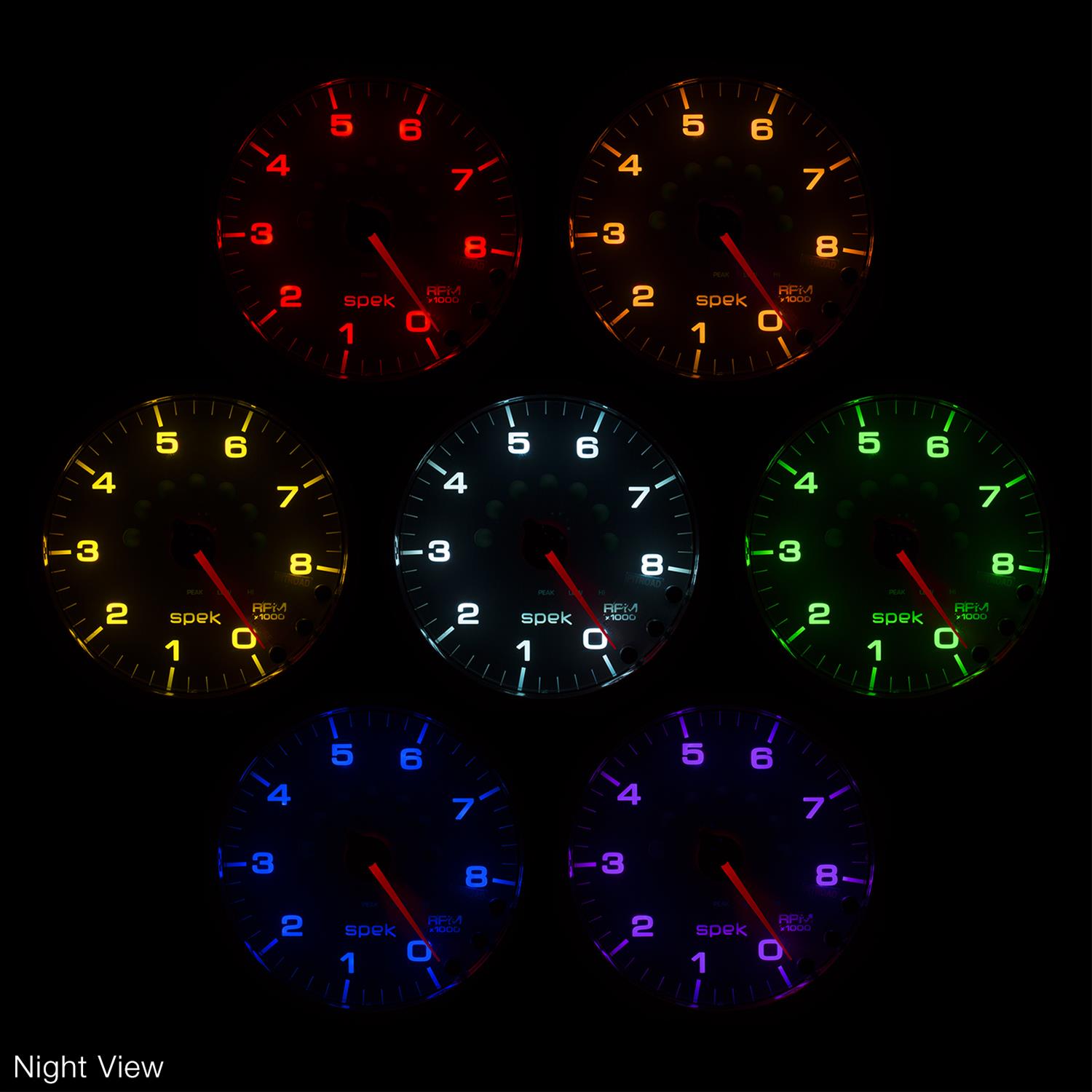 AutoMeter Spek-Pro Analog Gauges P32011 Gauges, Spek-Pro, Nitrous Pressure, 0-1,600 psi, 2 1/16 in., White Face, Multicolor Numbers, Chrome Bezel, Analog, Electrical, Each thumbnail 3