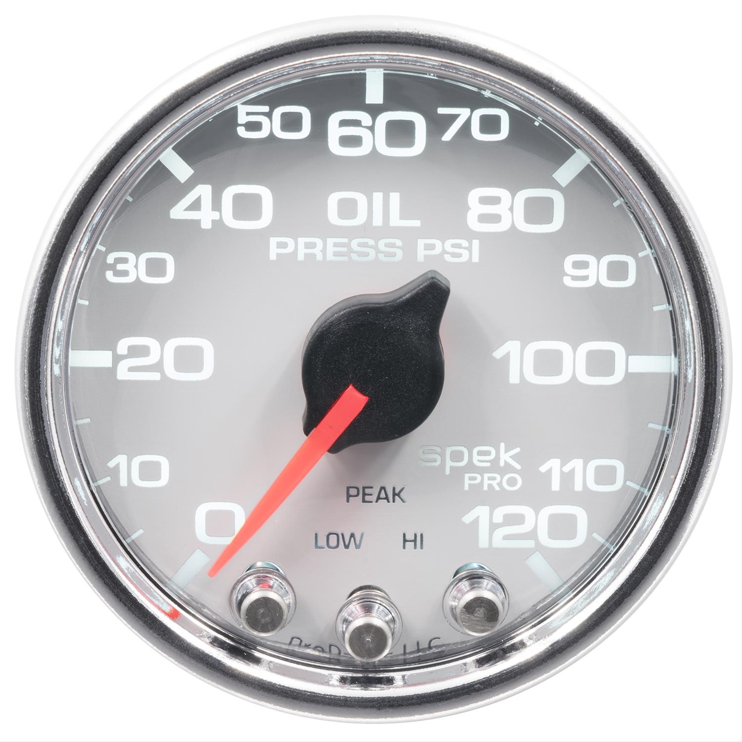 Autometer Spek-Pro 2-1/16in 0-120 PSI Digital Stepper Motor w/Peak & Warn Oil Pressure Gauge thumbnail 2