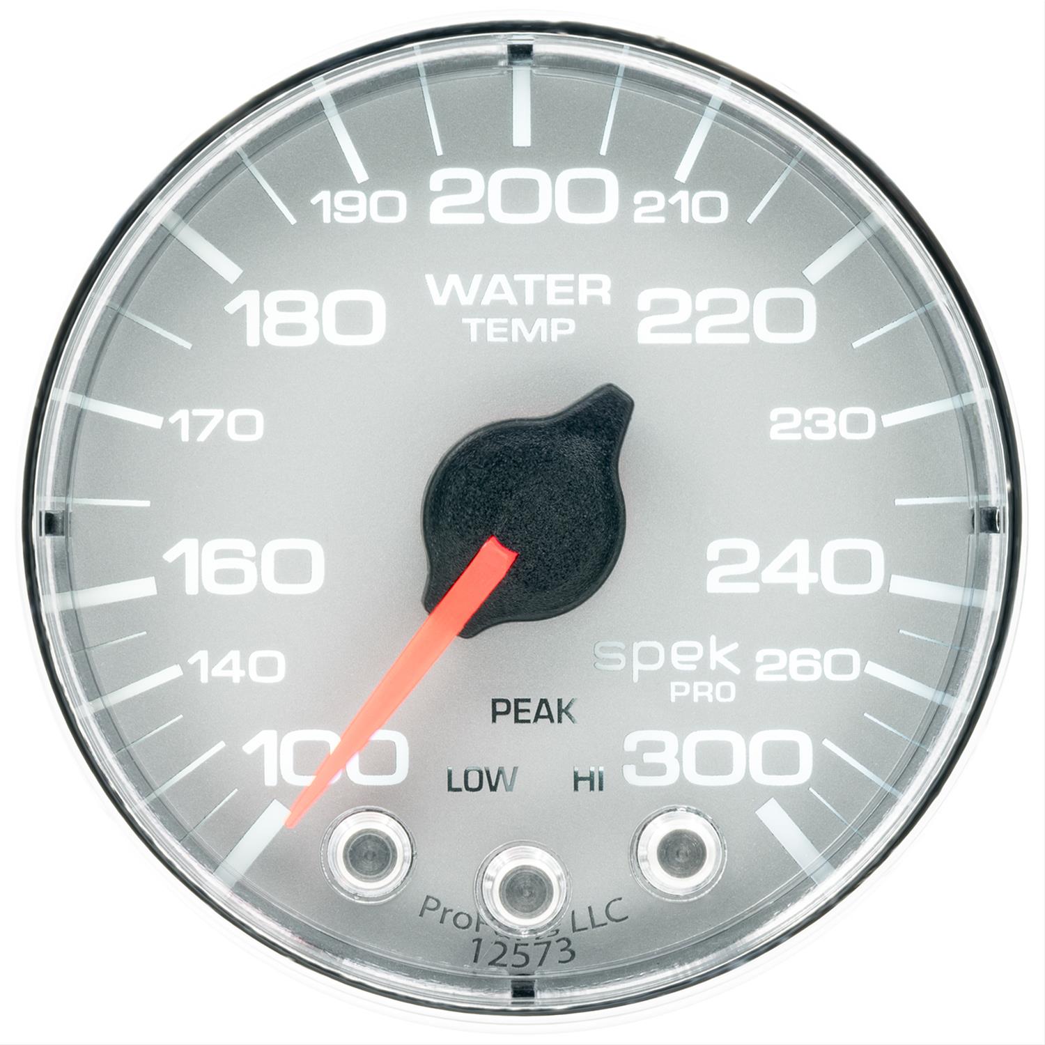 Autometer Spek-Pro Gauge Water Temp 2 1/16in 300f Stepper Motor W/Peak & Warn Slvr/Chrm thumbnail 2