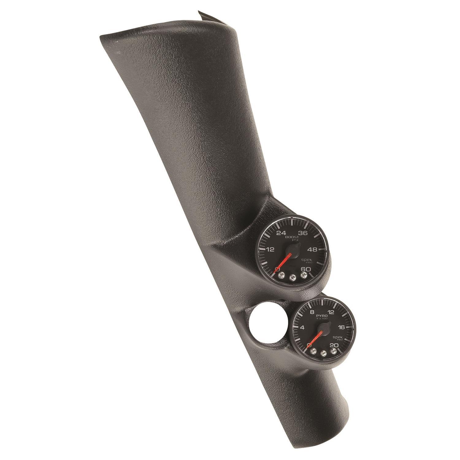 AutoMeter Spek-Pro Diesel Truck Gauge and Pillar Kits for 1998-2002 RAM 2500, 3500 - P72001 Kit, Analog, Double A-Pillar With Speaker, Boost, Pyrometer, Dodge, Kit thumbnail 3