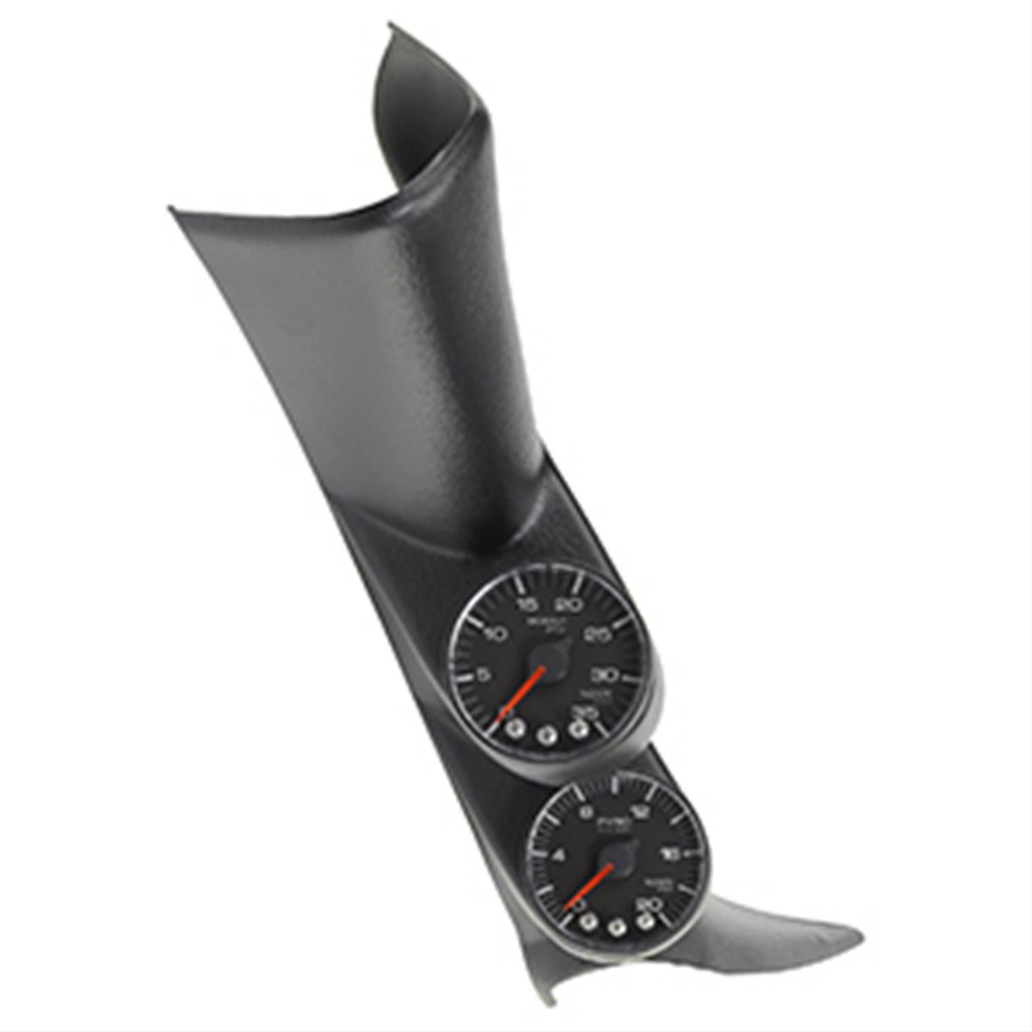 Autometer Diesel Gauge Kit A-Pillar w/ Speaker 01-07 GM Boost/EGT 60psi/2000 degree F Black Spek-Pro thumbnail 4