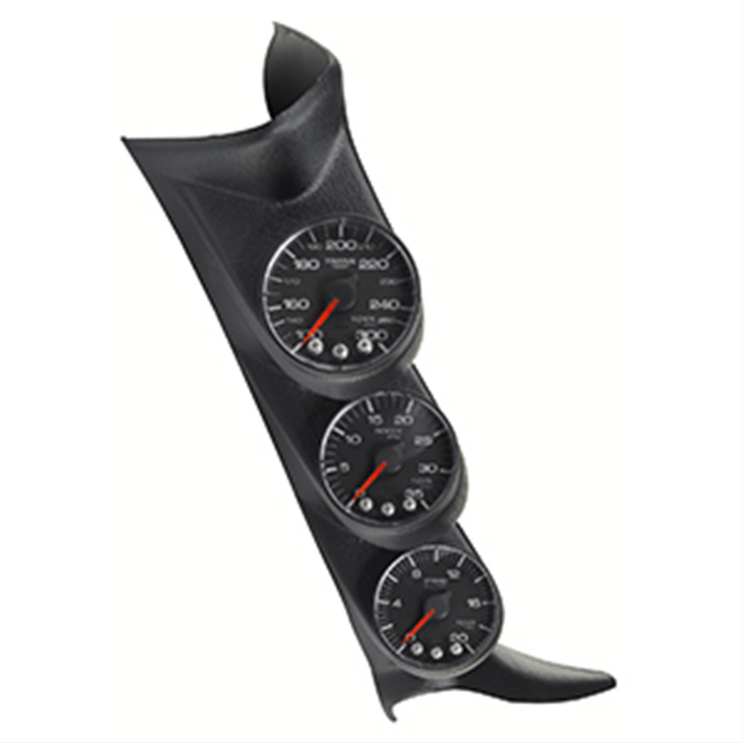 AutoMeter Spek-Pro Diesel Truck Gauge and Pillar Kits P73020 Kit, Analog, Triple A-Pillar Without Speaker, Boost, Pyrometer, Transmission Temp, Chevy, GMC, Kit thumbnail 5