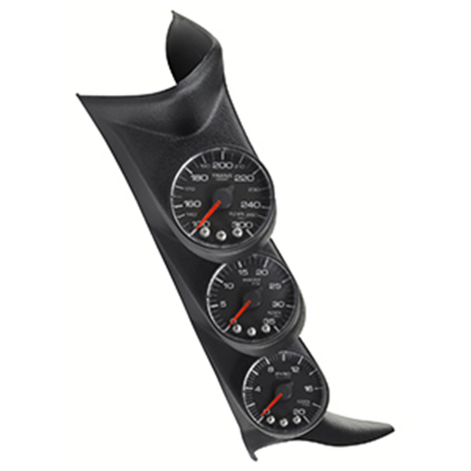 Autometer Diesel Gauge Kit A-Pillar w/ Spkr 01-07 GM Boost/EGT/Trans 60psi/2000 deg F/250 deg F thumbnail 3