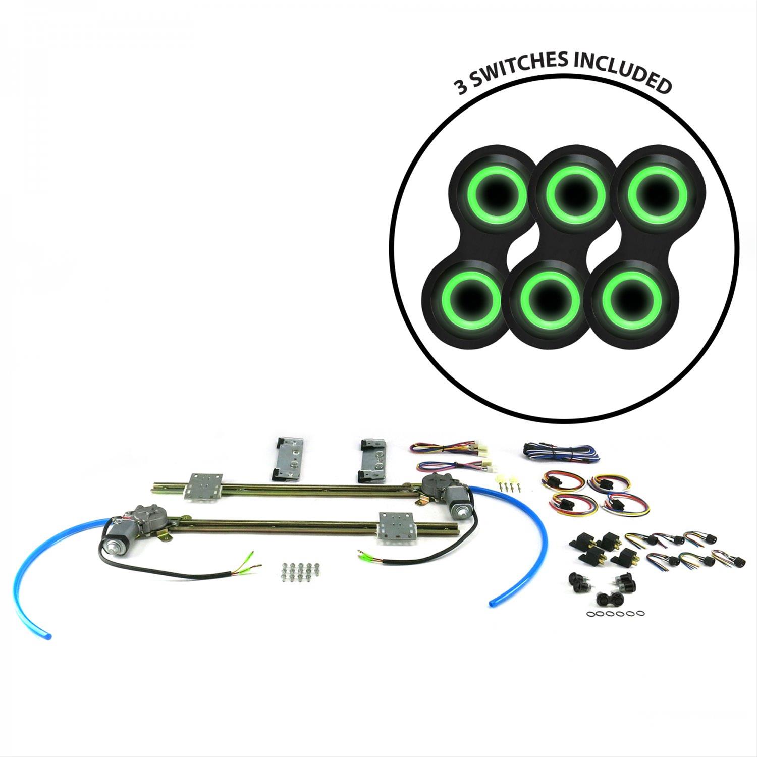 AutoLoc AUTPW55ABB223 AutoLoc FlatGlass Power Window Conversion Kits Summit Racing