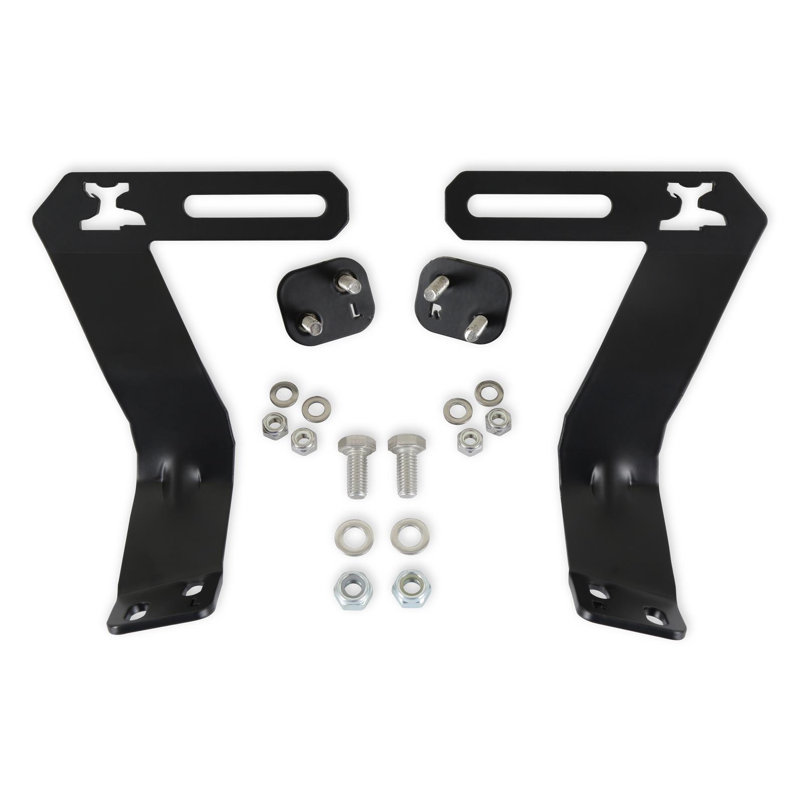 Anvil Off-Road Light Mount Brackets 628-25AOR Mounting Brackets, Steel, Black Powdercoated, Rear Bumper, Ford, Pair