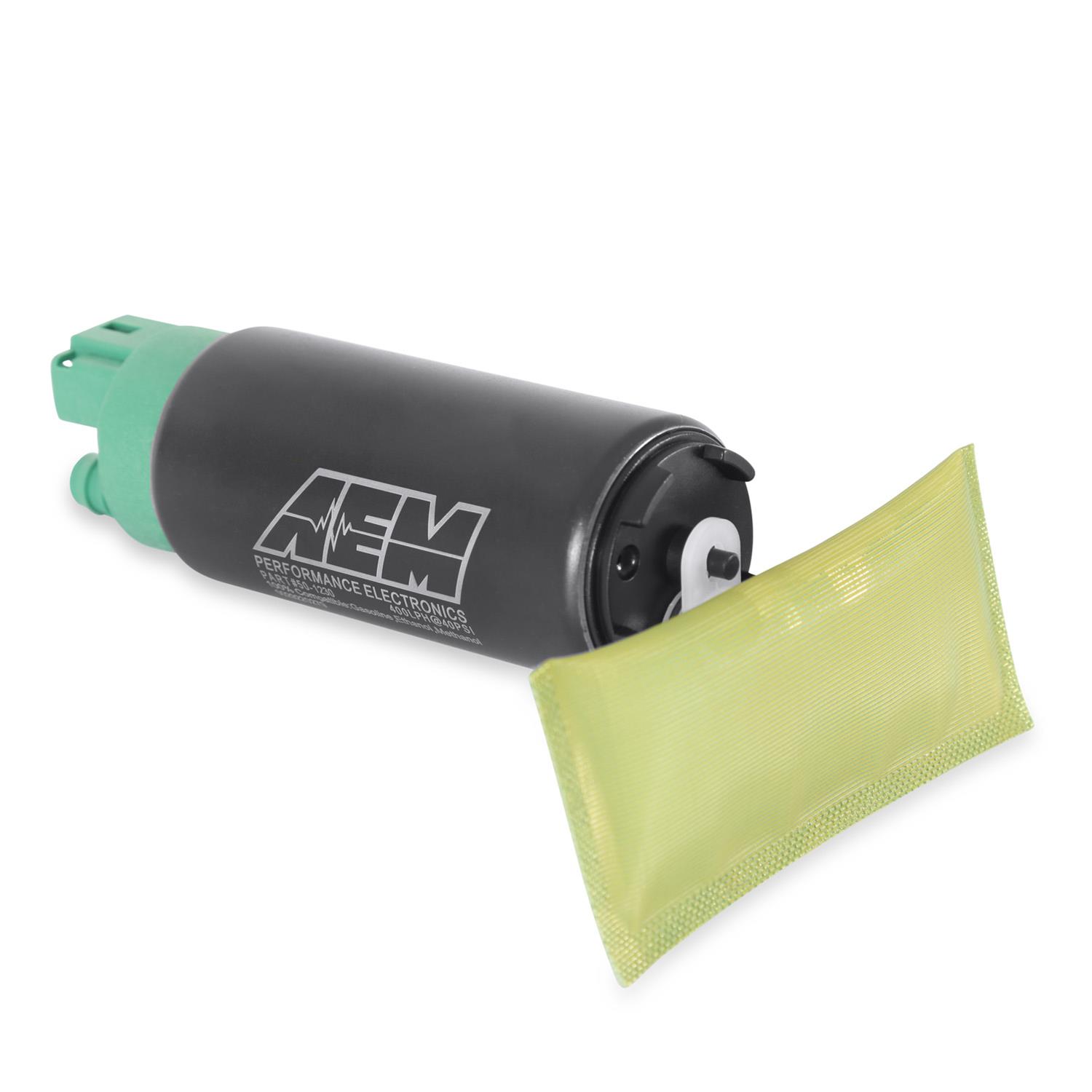 AEM 50-1009 Metric 400LPH Inline Fuel Pump With 8AN Fittings - Genuine High Flow