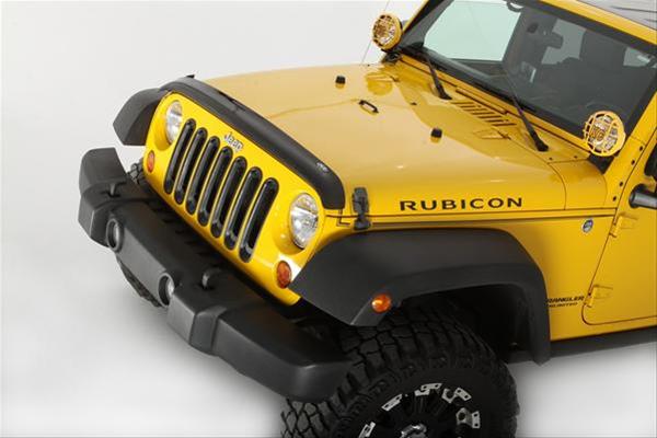 Husky Bugflectors II for 2007-2017 WRANGLER, 2018 WRANGLER JK - 2814901 Bug Guard, Bugflector II, Acrylic, Smoke, Jeep, Each thumbnail 2