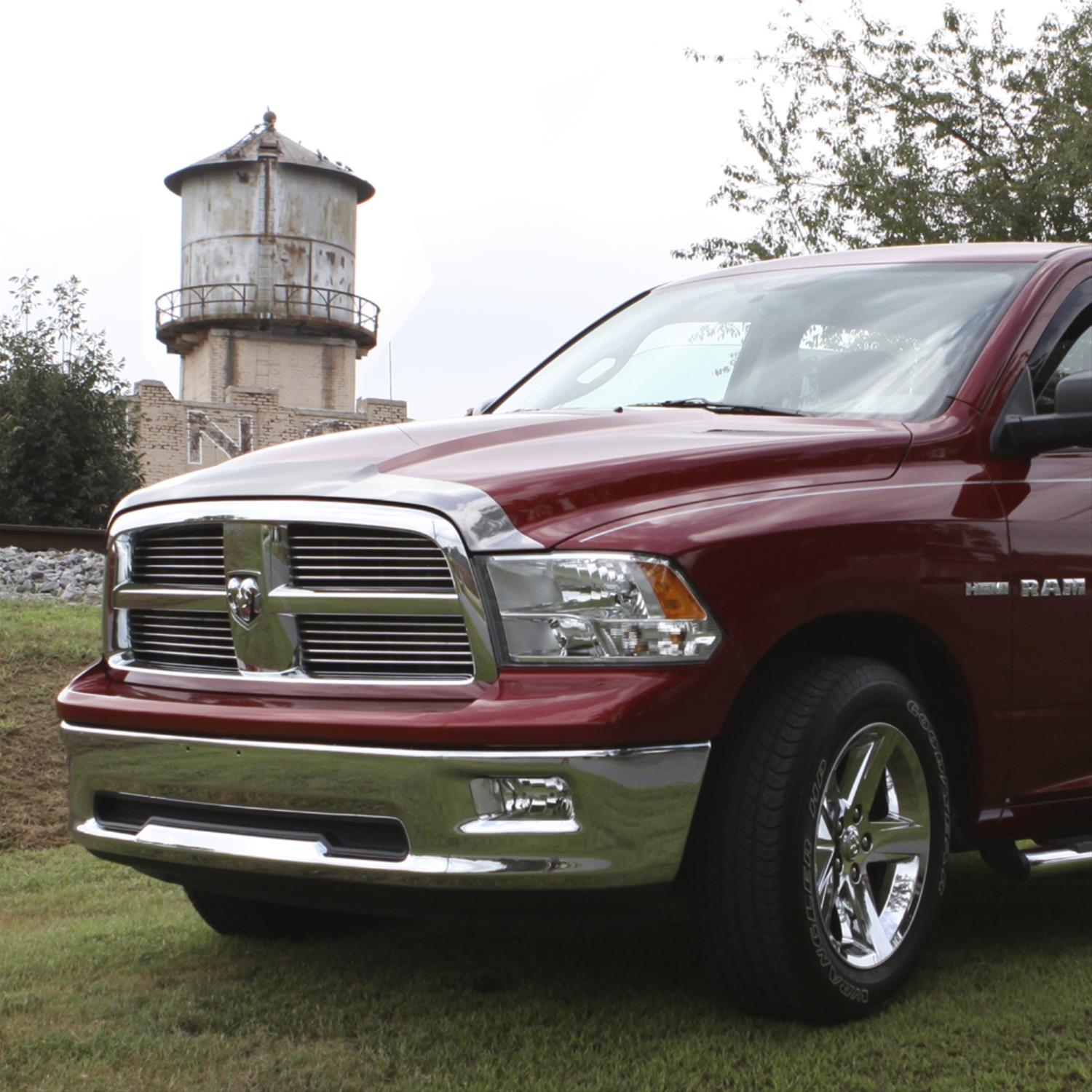 Husky Liners 19-25 RAM 1500 (Excl. Rebel/TRX) Aeroskin Hood Protector - Chrome thumbnail 2