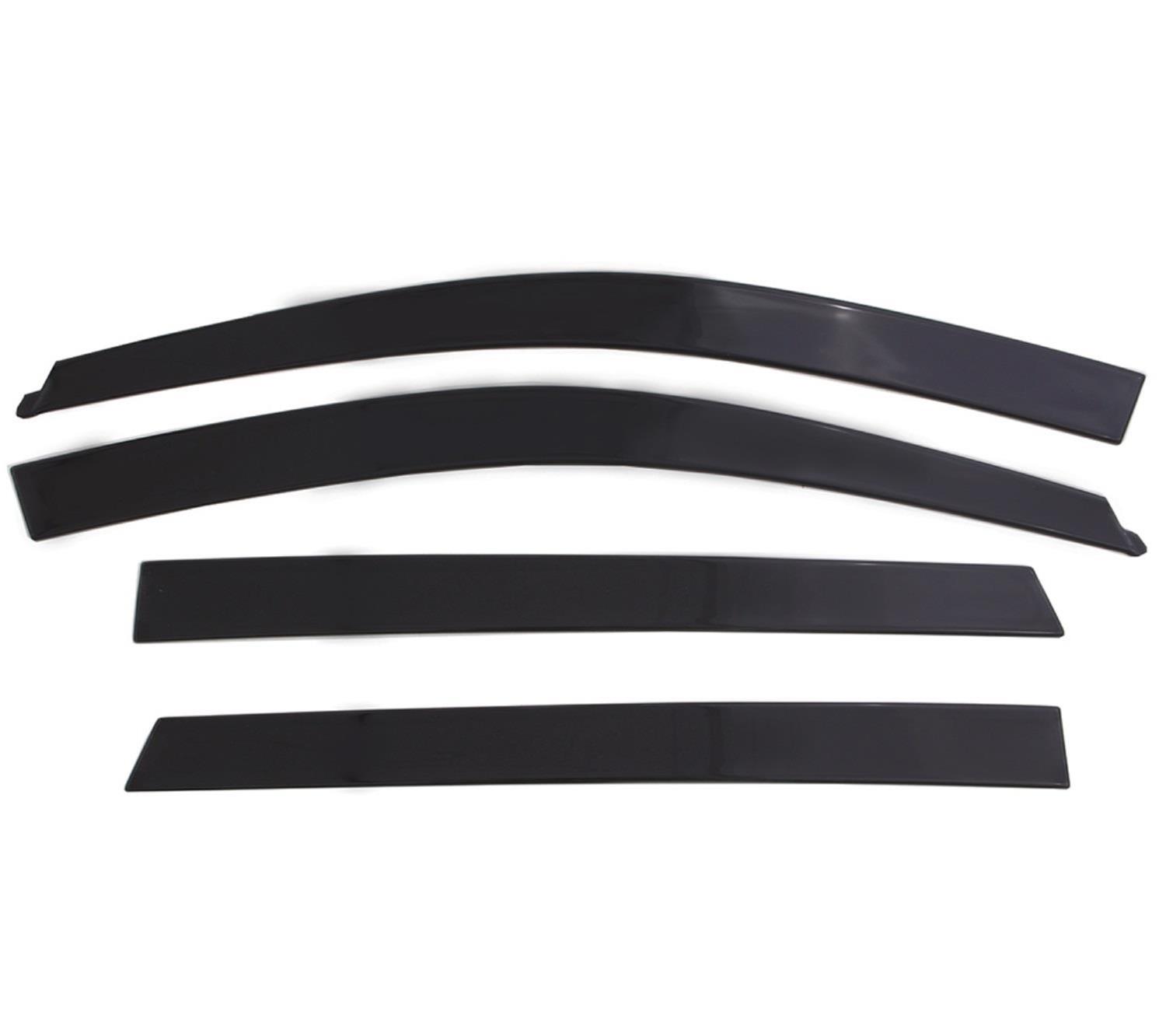 Auto Ventshade Low-Profile Ventvisors 774067 Side Window Visor, Low-Profile, Front and Rear, Black, ABS Plastic, Adhesive Tape Installation, for Nissan, Set of 4