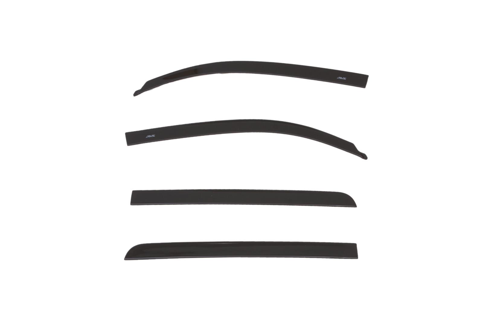 Auto Ventshade Low-Profile Deflectors 894012-202 Side Window Visor, Low-Profile, Front and Rear, Black, ABS Plastic, Adhesive Tape Installation, Toyota, Set of 4