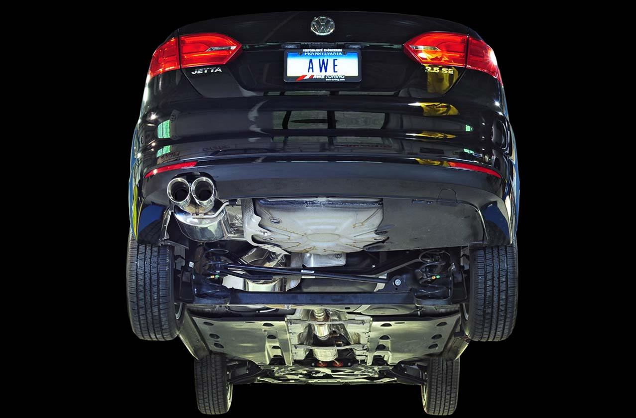 AWE Tuning Mk6 Jetta 2.5L Touring Edition Exhaust - Polished Silver Tips