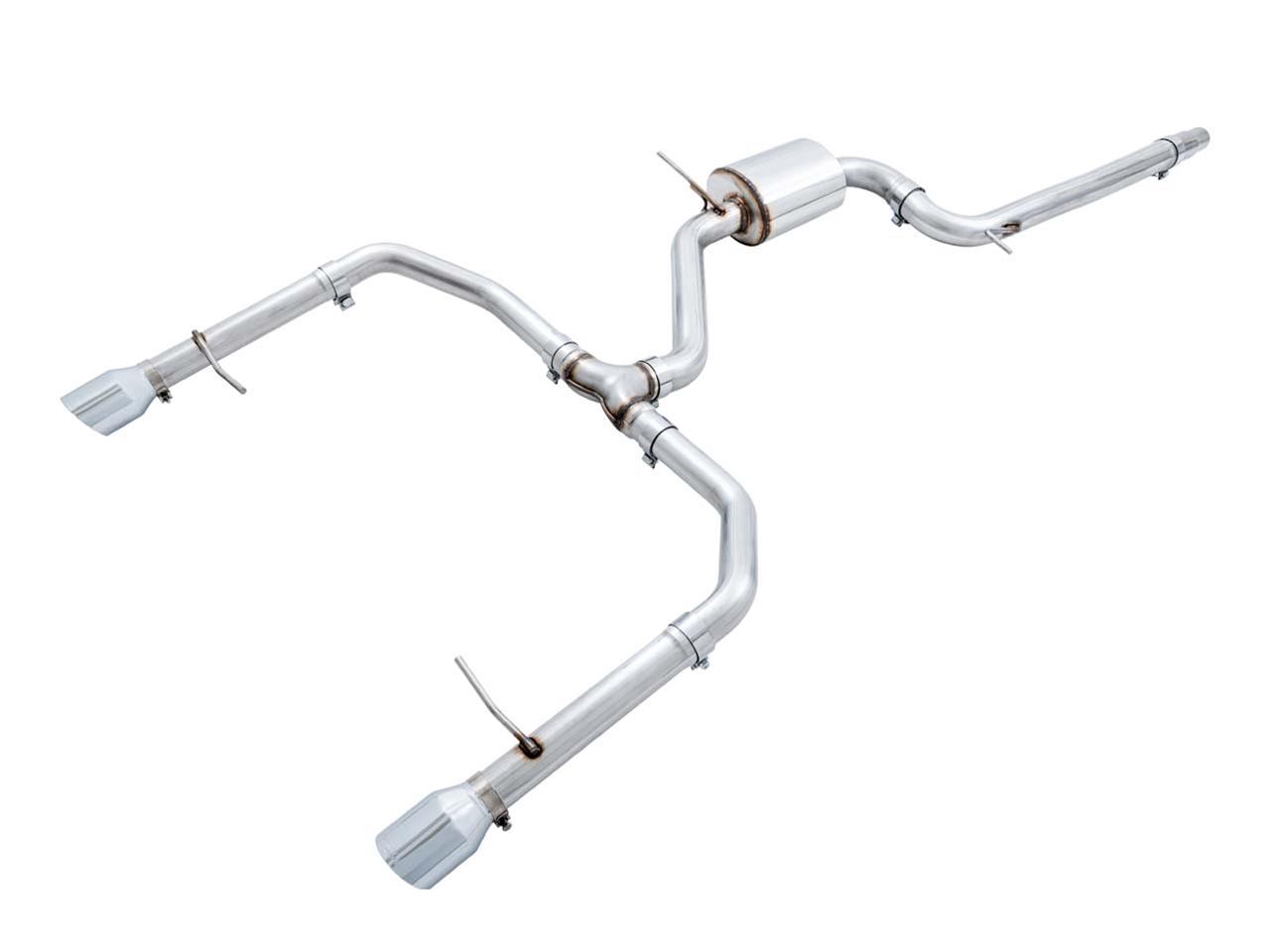 AWE Tuning 18-21 Volkswagen Jetta GLI Mk7 Track Exhaust - Chrome Silver Tips (Fits High-Flow DP) thumbnail 4