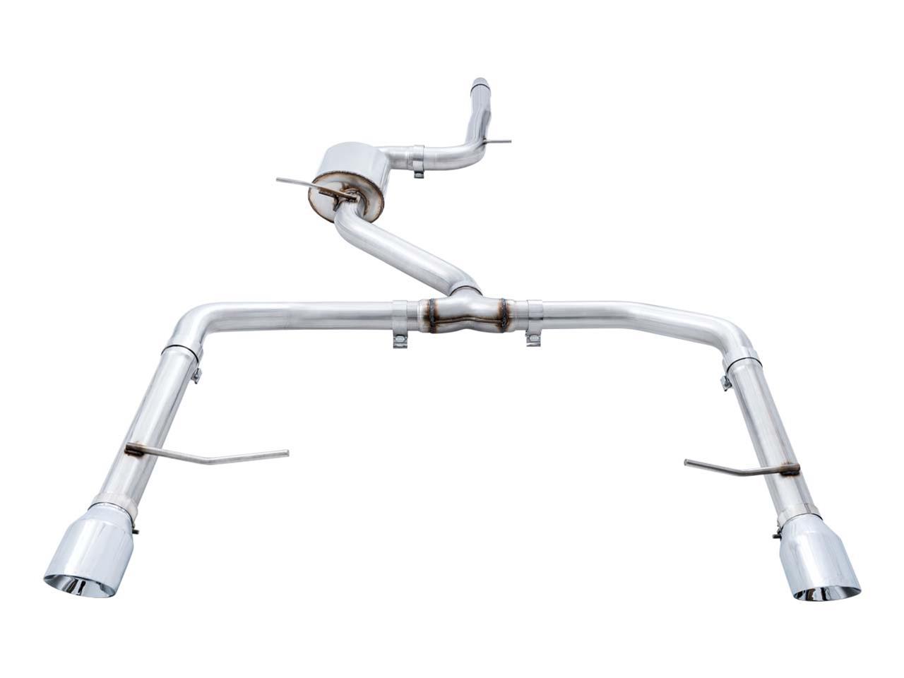 AWE Tuning 18-21 Volkswagen Jetta GLI Mk7 Track Exhaust - Chrome Silver Tips (Fits High-Flow DP) thumbnail 3
